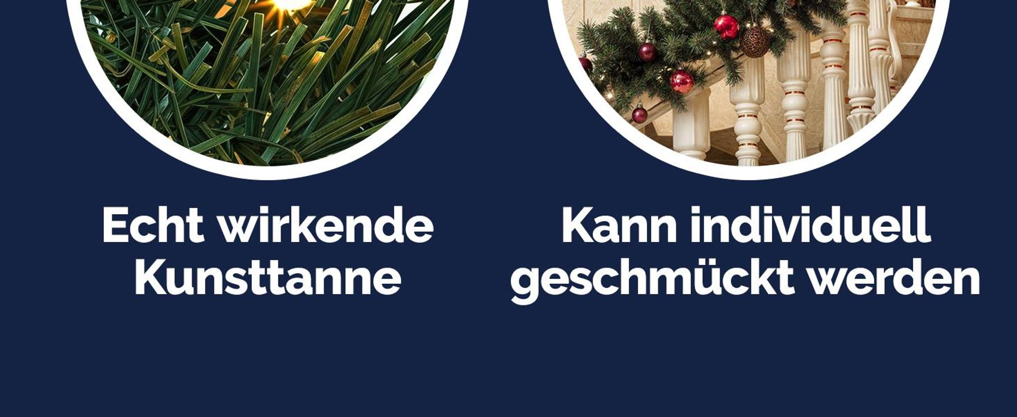 CASARIA Weihnachtsgirlande mit Beleuchtung 5m 100 LEDs
