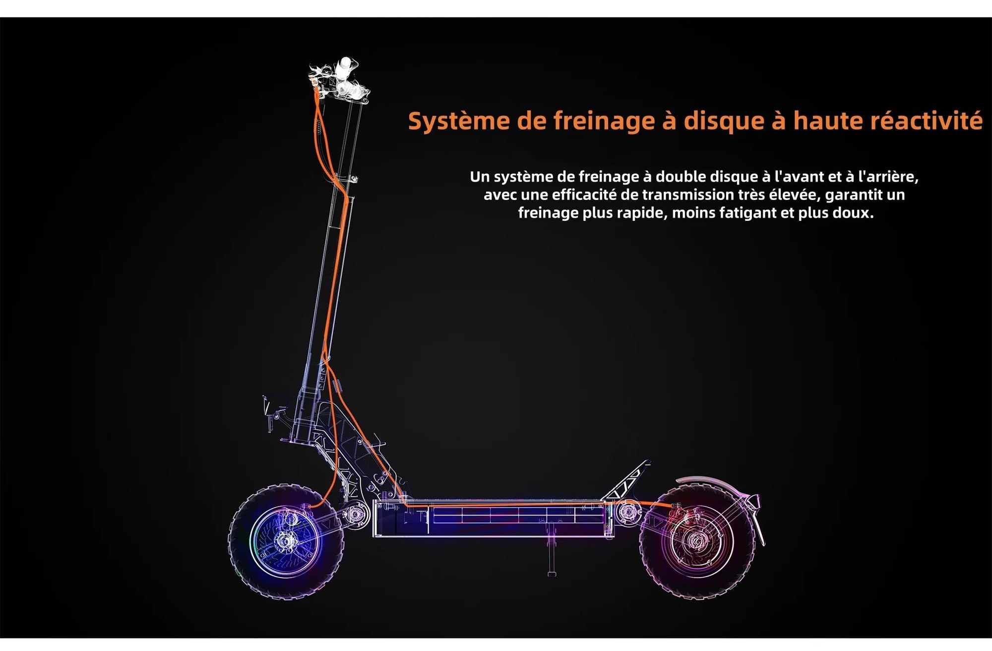 JOYOR S8 Pliable Trottinette électrique - Moteur 600W Batterie 48V26AH Pneus de 10 Pouces - Noir