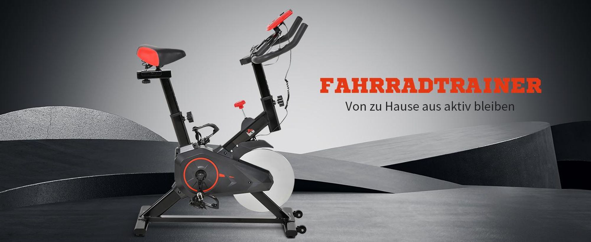 HOMCOM Indoor Cycling Bike Trainer Home Gym Fahrradtrainer Fitnessfahrrad