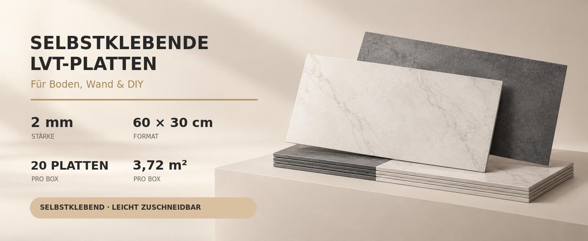 LVT Vinylboden selbstklebend 2 mm PVC Bodenfliesen Vinylfliesen Klebevinyl Bodenbelag für Küche Bad Flur Renovierung