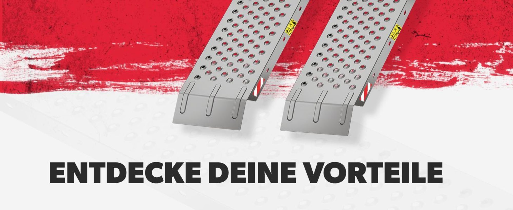 Belko® 2X Auffahrrampe 400 kg | 160x23 cm | Verzinkter Stahl | Rutschfest | PKW/Quad/ATV