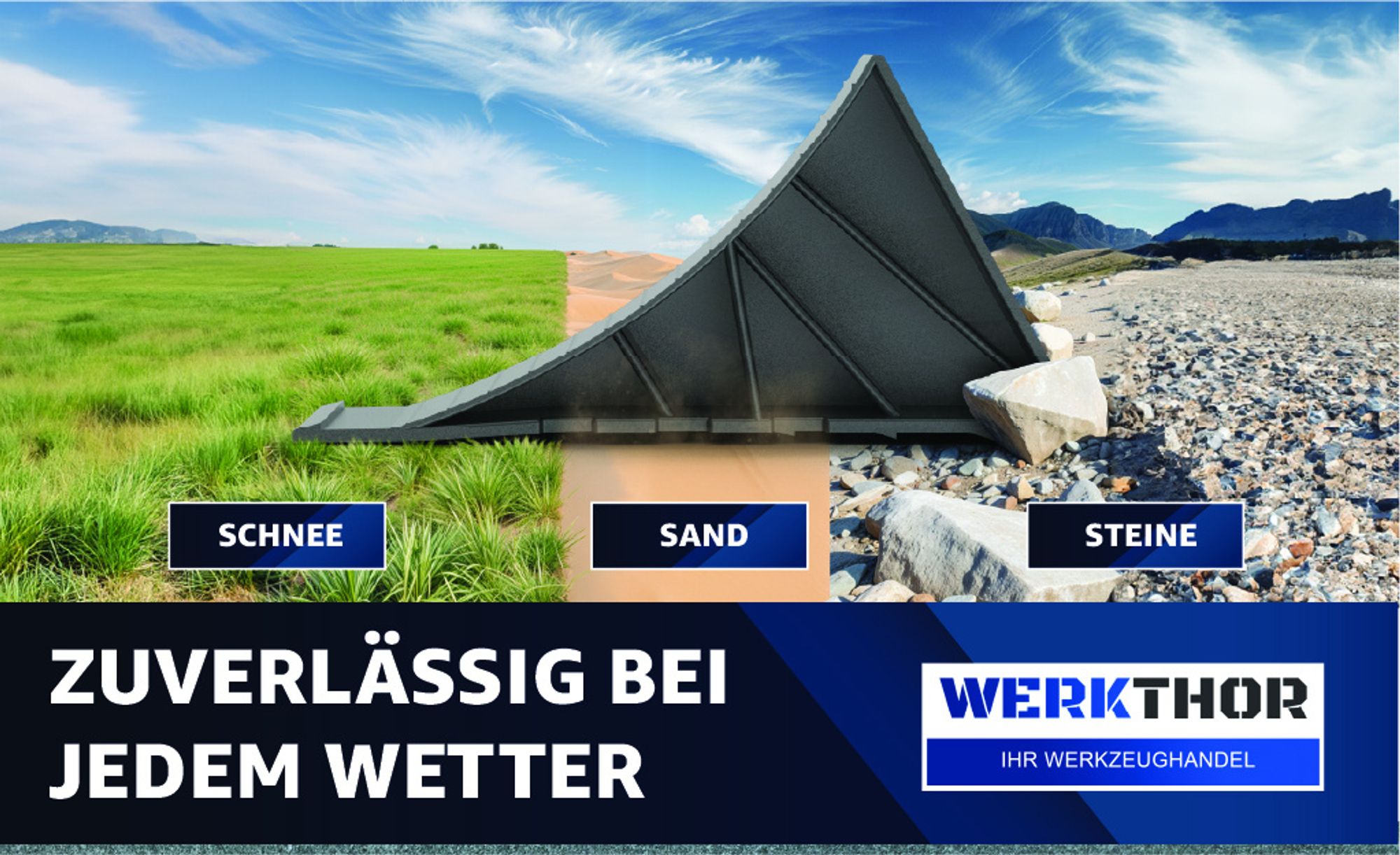WERKTHOR Unterlegkeile mit Halter [2er Set] & Befestigungsmaterial - Unterlegkeile Anhänger bis 1600kg Achslast - Keil PKW Anhänger Zubehör