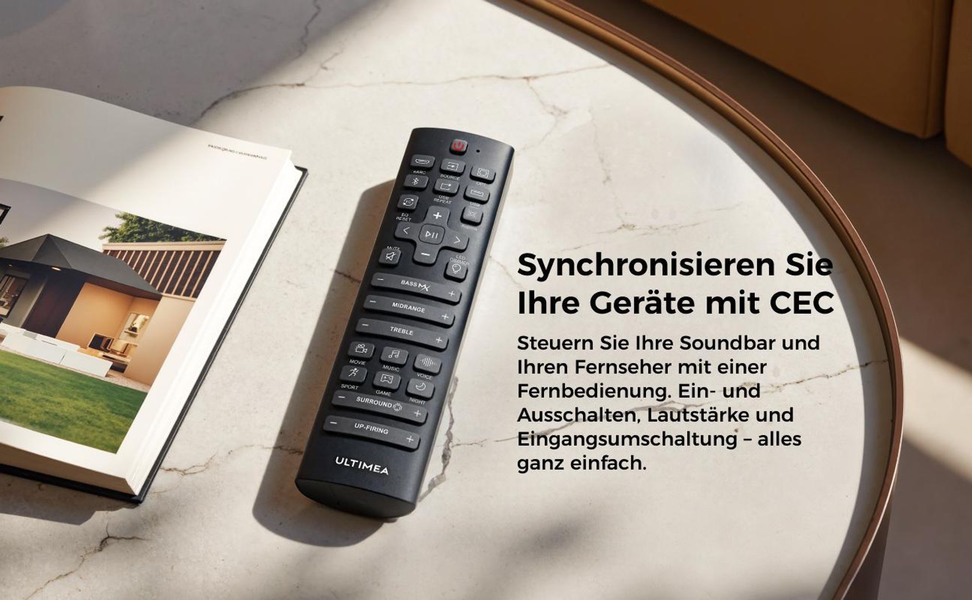 ULTIMEA Skywave F40 Boom Soundbar mit Dolby Atmos, 360° SurroundX Audio mit oben gerichtete Kanäl, 460W