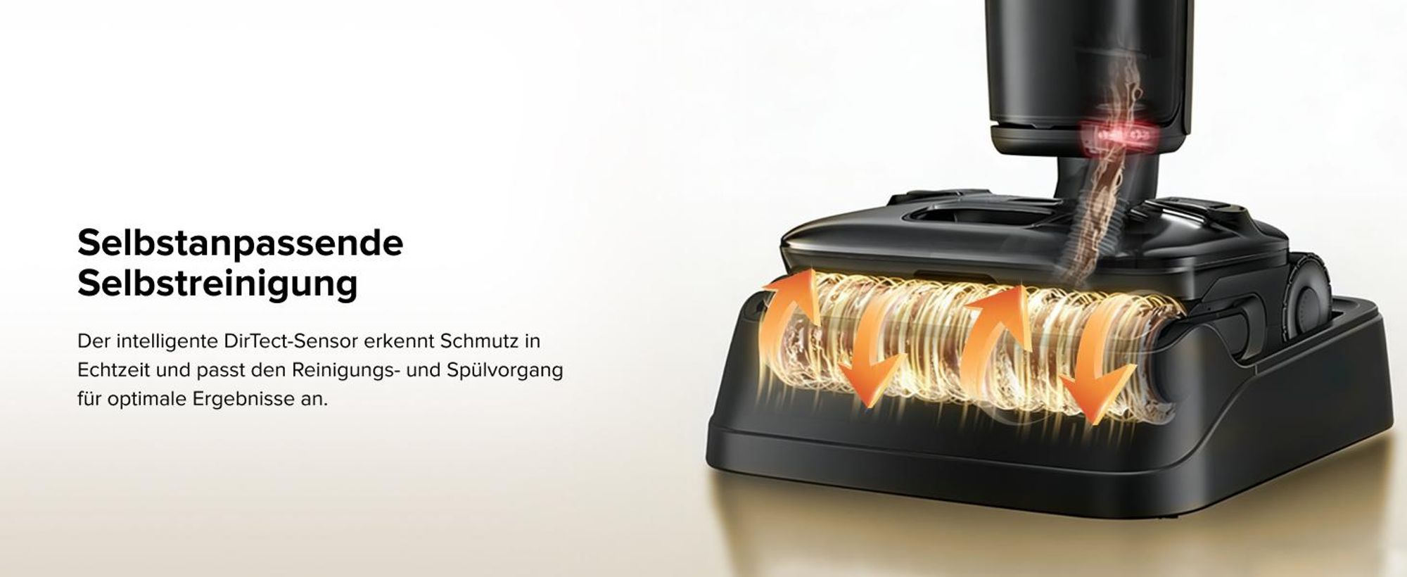Roborock F25 ACE Pro Nass Trockensauger, 25000Pa, JetFoaming gegen Flecken, Anti-Haar-Verwicklung, 180° Flach-Design, Heißwasser-Selbstreinigung