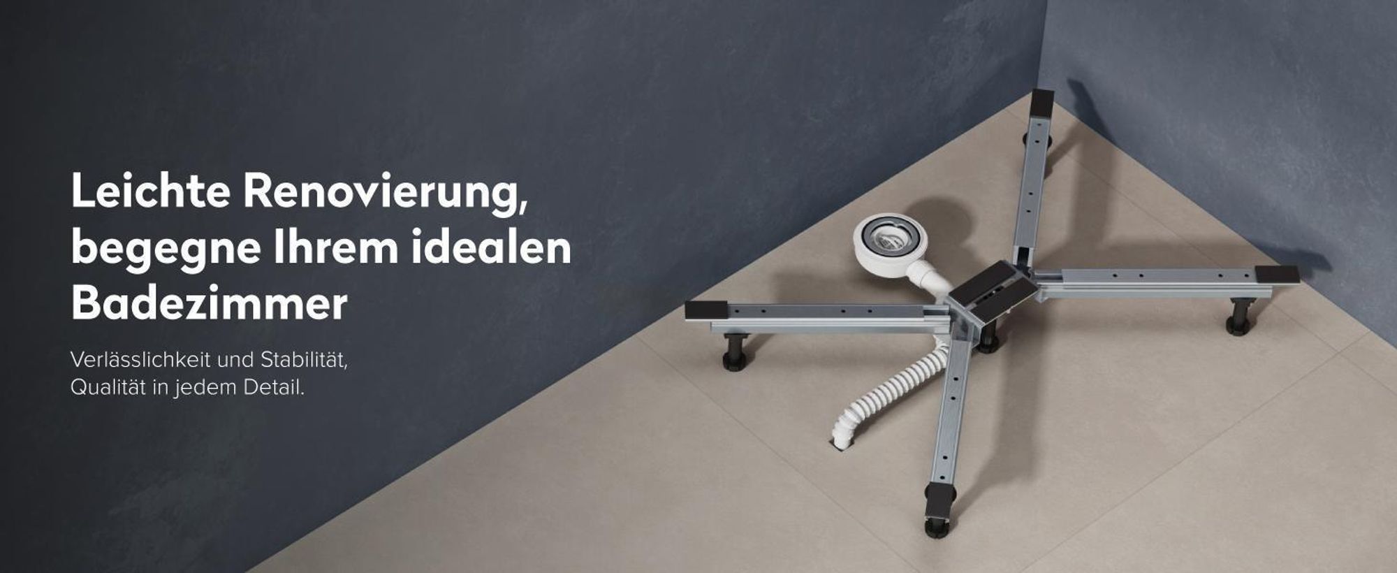 doporro Duschwannenfüße Duschtasse Füße für Eckige Acryl-Duschwanne mit 5 Höhenverstellbare Standfüße Duschwannenträger mit ADS Brausewannenfuß ohne Bohren