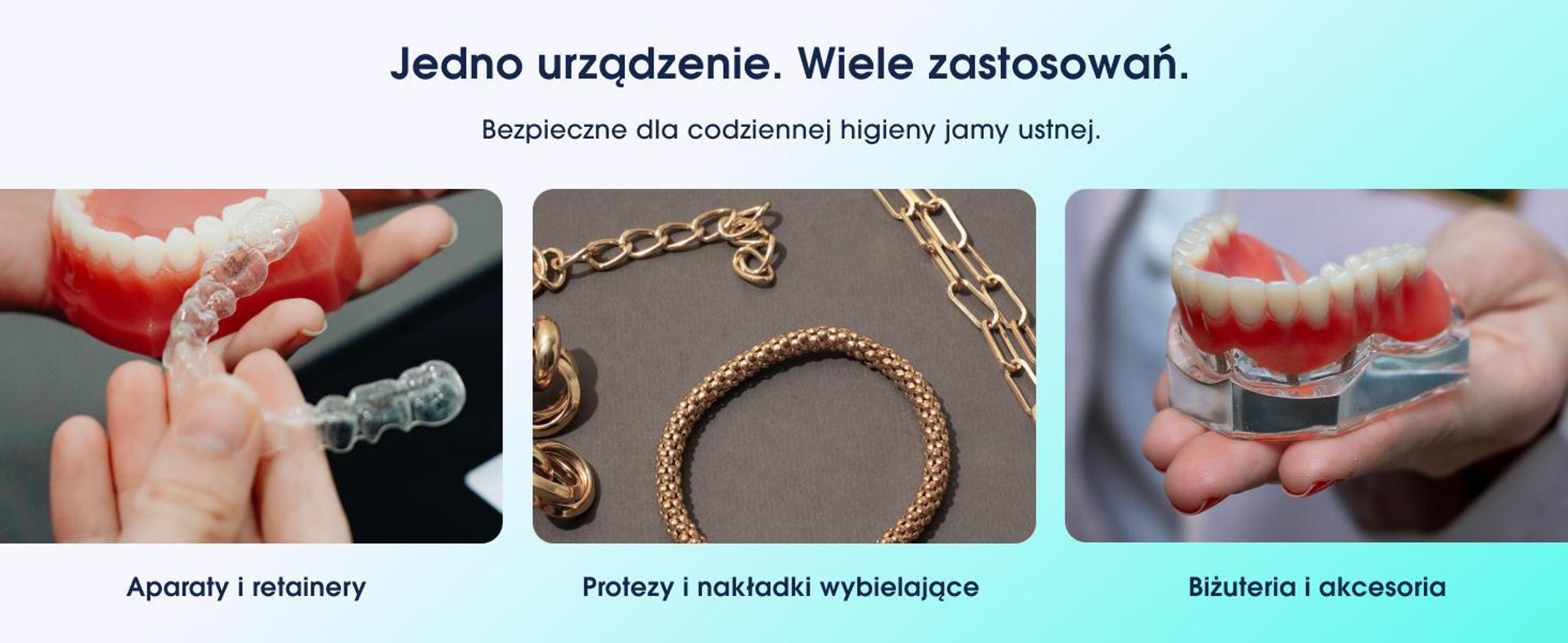 ZENT Profesjonalna Myjka Ultradźwiękowa 200ml do Biżuterii, Nakładek ortodontycznych, Protez, Biała