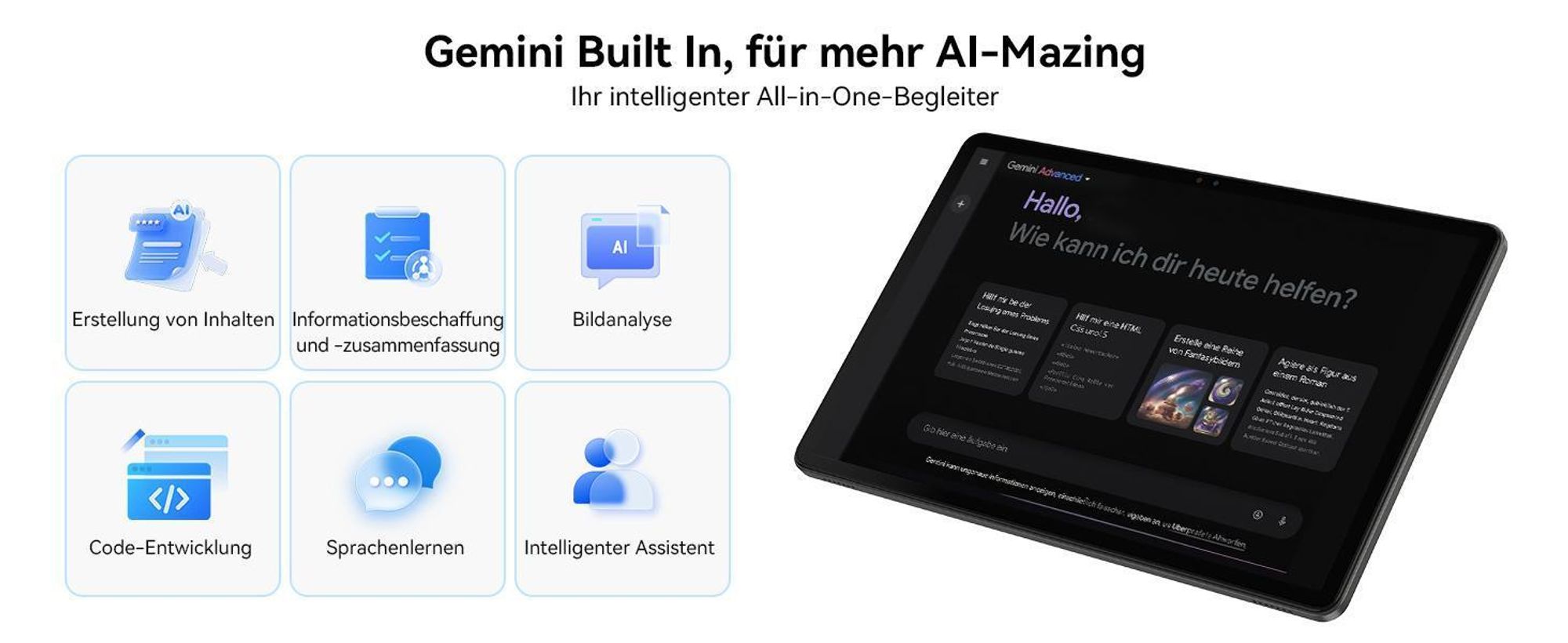 TABWEE Tab50 Tablet Inkl. Schutzhülle, Android 16 und Gemini-KI, 11 Zoll, 5G wifi, 24GB(6+18)RAM+128GB, 8000mAh Reverse Charging