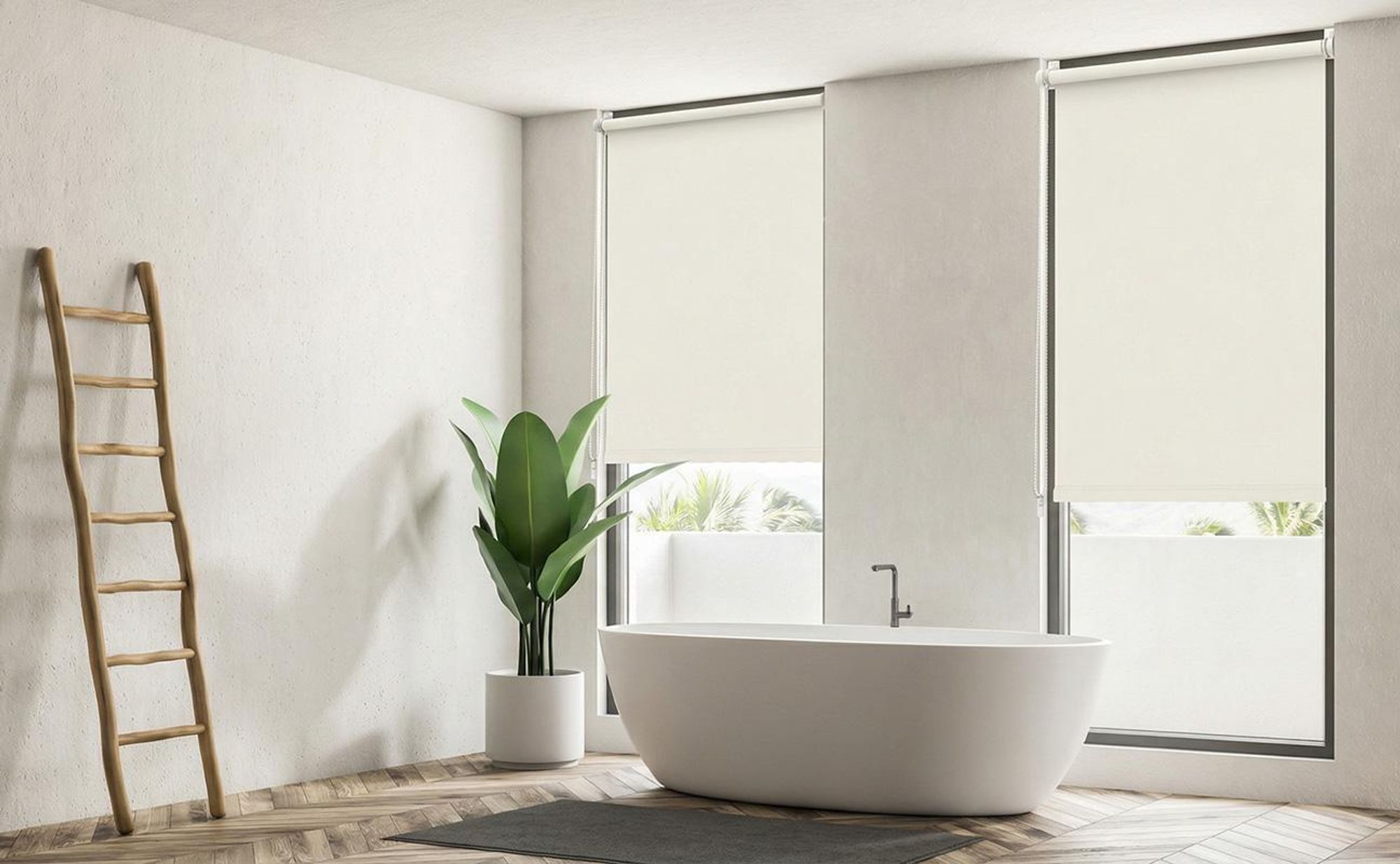 Verdunklungsrollo 50x130cm Beige Thermorollo Fensterrollo Klemmfix ohne Bohren Seitenzugrollo Sonnenschutz Wärmeschutz Blickdicht Rollo