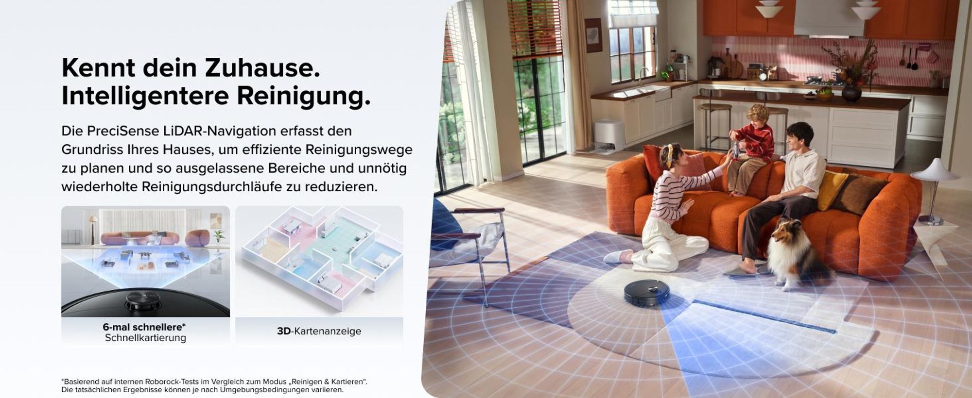 roborock Qrevo 2 Pro Set Saugroboter, 25.000 Pa Saugkraft, Anti-Tangle-System, 75°C Heißwasser-Moppwäsche, FlexiArm-Kantenwischsystem, Schwarz