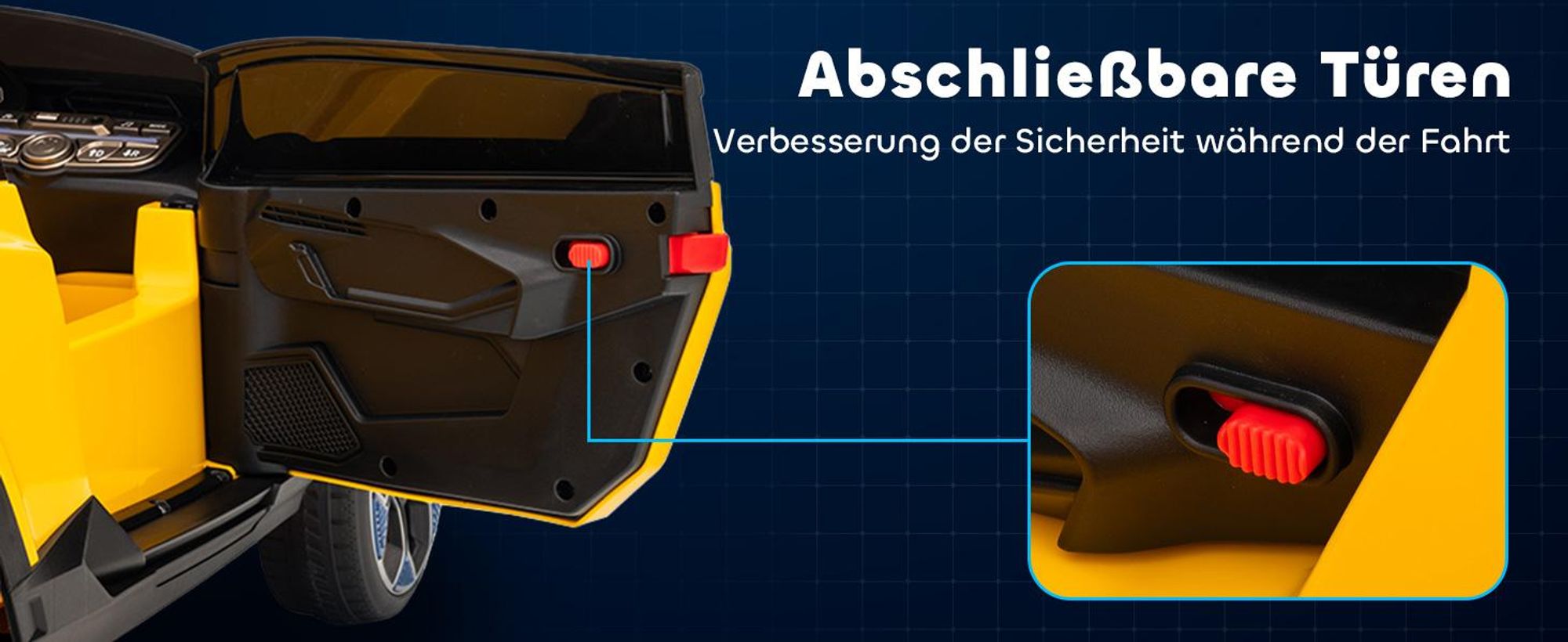 AIYAPLAY Kinder Elektroauto 12V Kinderauto mit 2,4 GHz Fernbedienung, 2 Motor