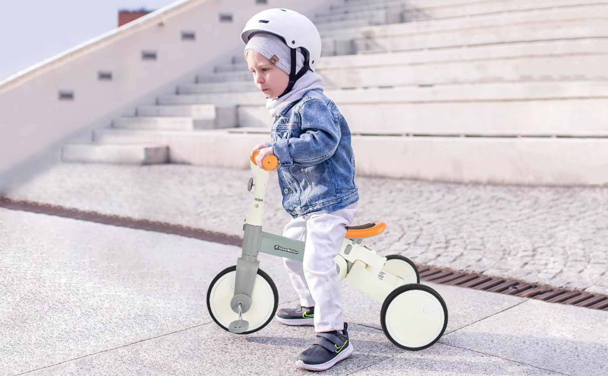 Tobi Rocket 5-in-1 Kinderfahrrad – Verstellbare Schiebestange