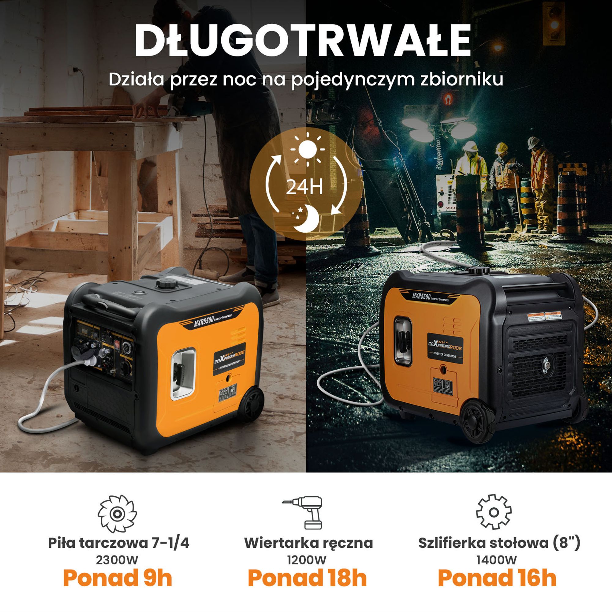 Generator MaXpeedingrods 5KW Generator inwerterowy Cichy generator awaryjny E-start 52KG