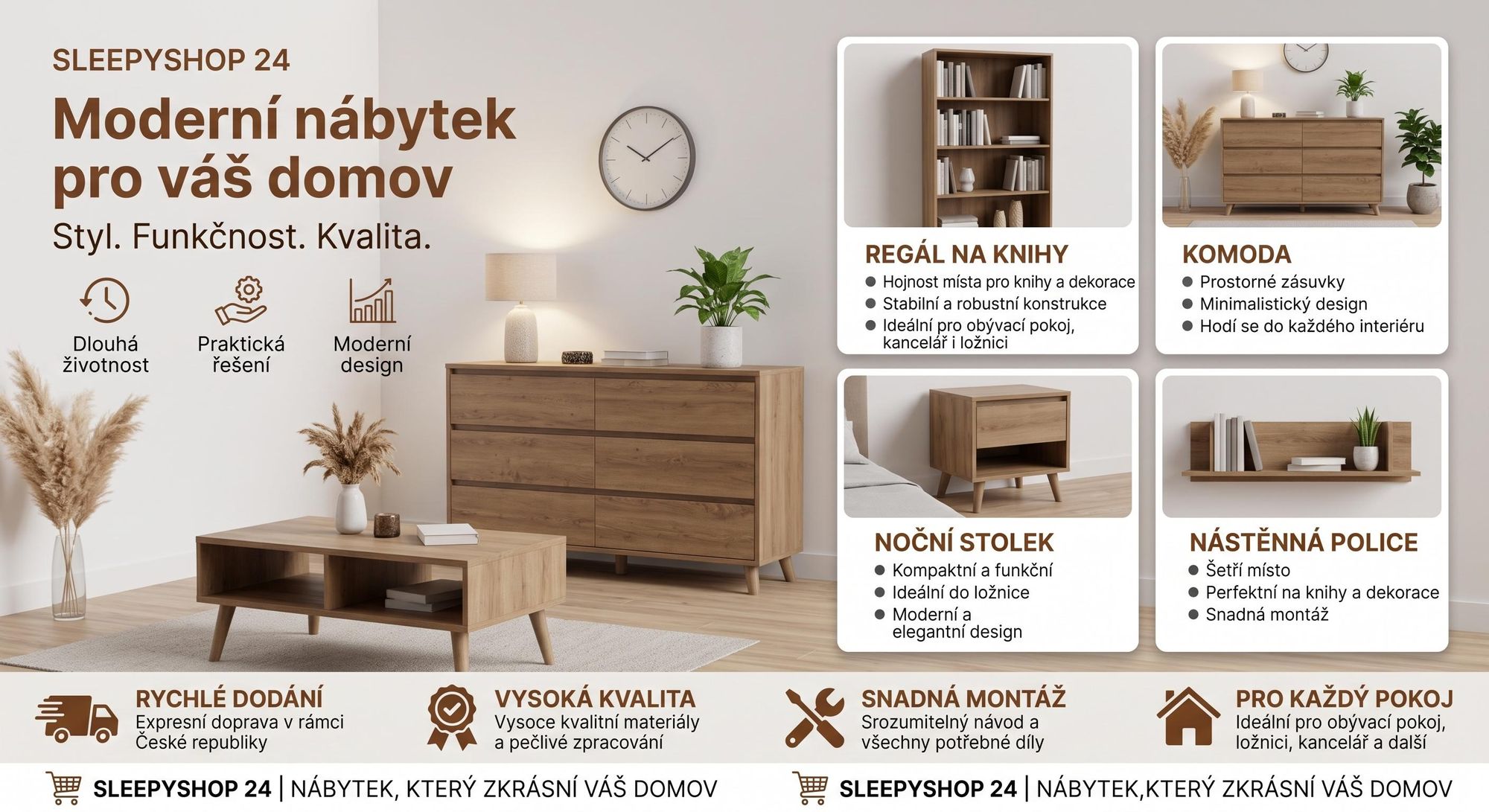 Moderní a cenově dostupný nábytek