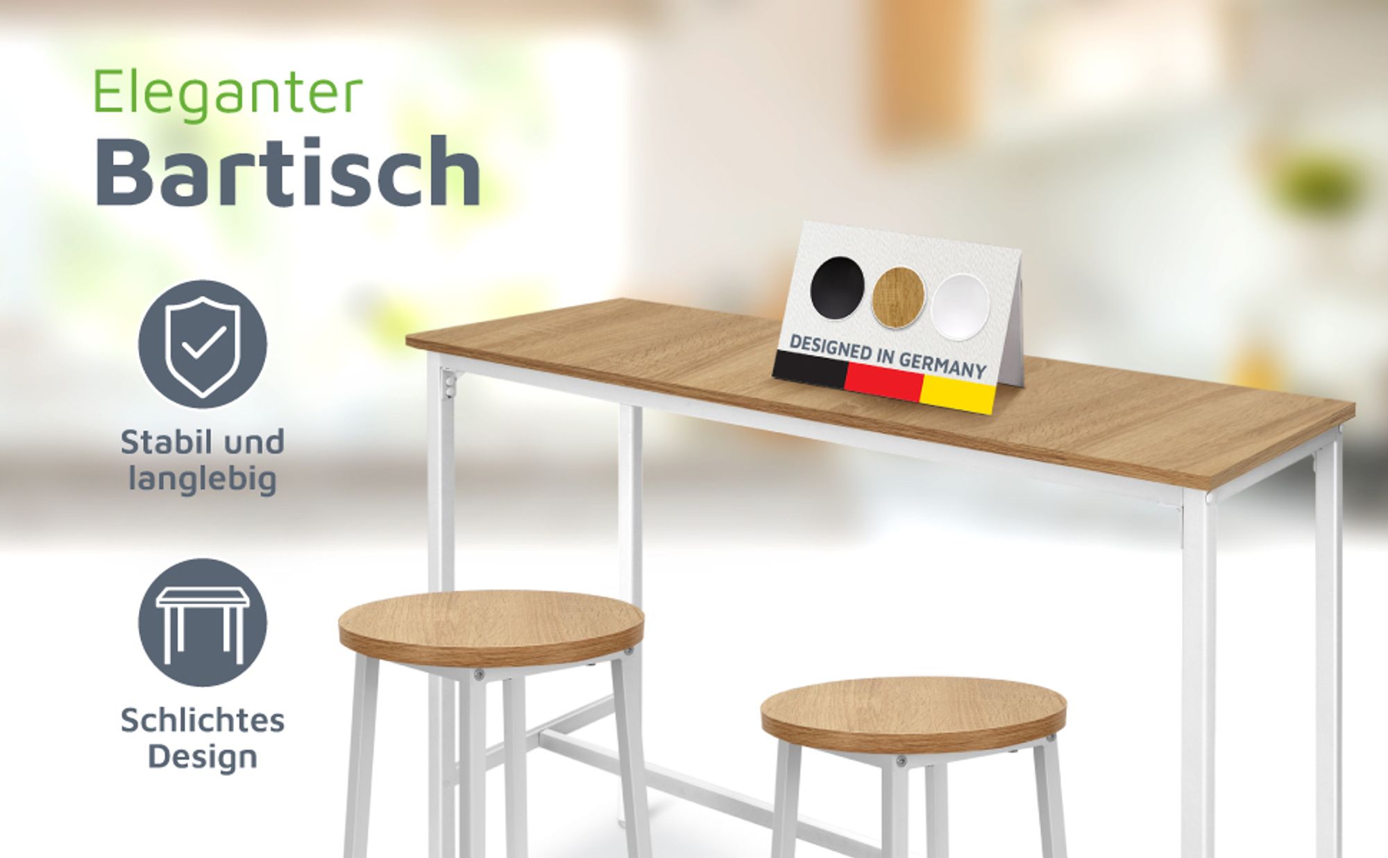 Bartisch mit 2 Barhocker