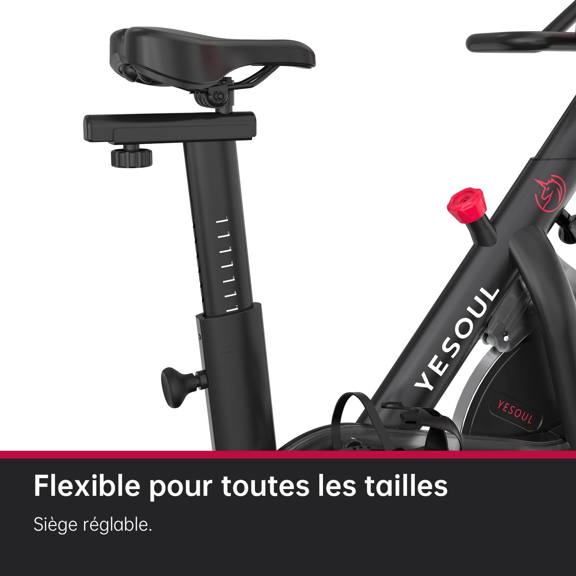 YESOUL G1M Plus – vélo d’appartement connecté, résistance magnétique silencieuse, assise confortable, écran 21,5" FHD