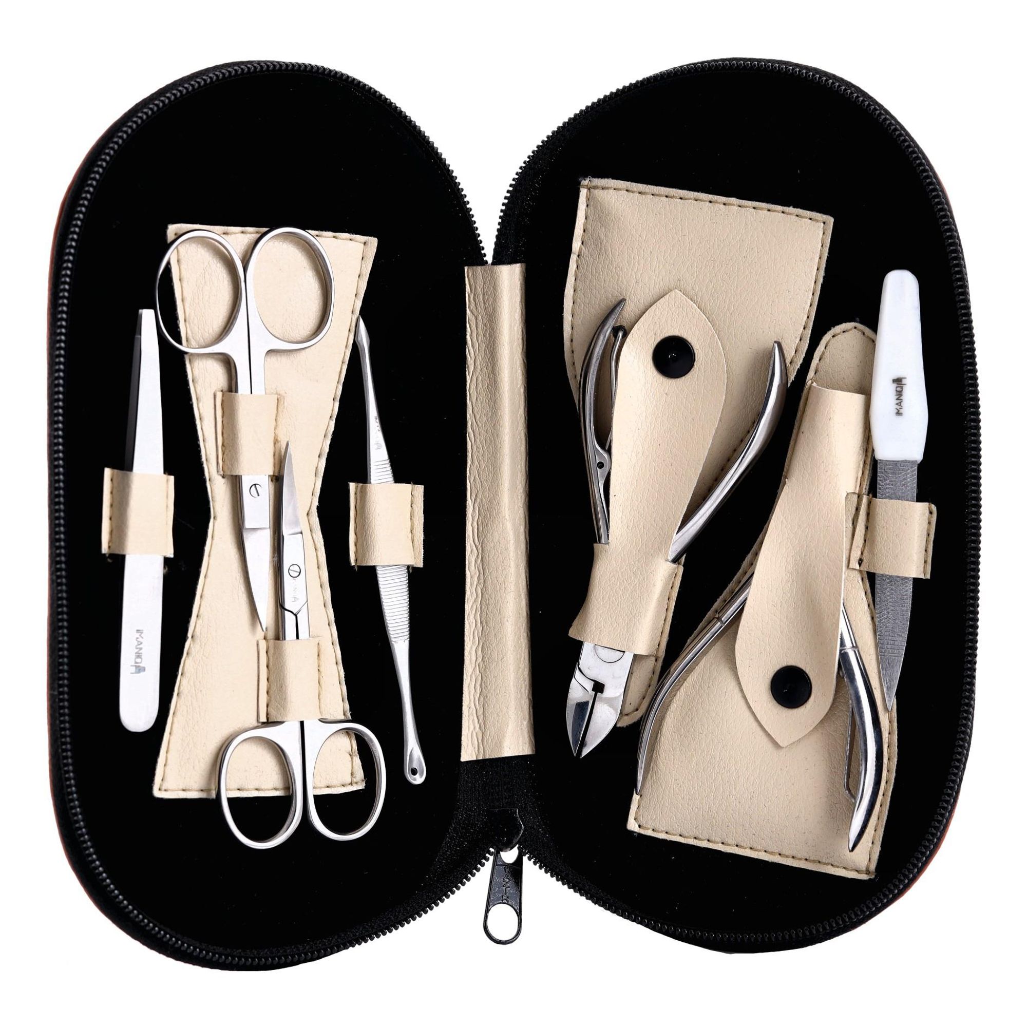 Set cosmetico per manicure pedicure pinzette taglierina forbici per unghie pinzetta per il centro