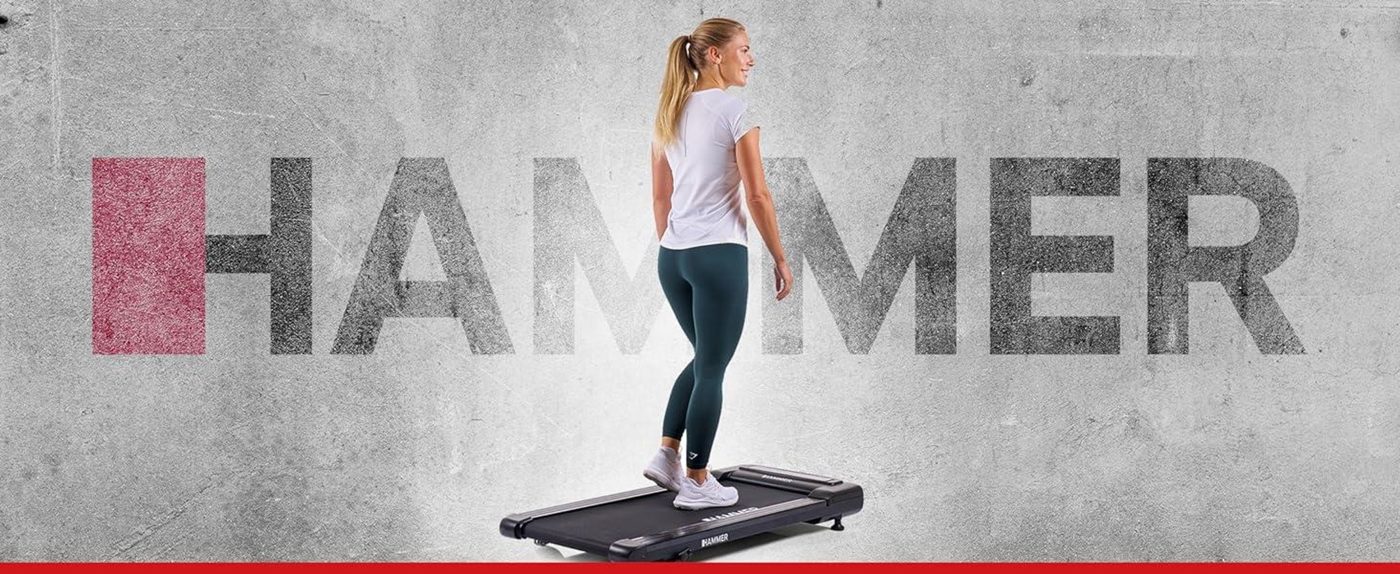 HAMMER Laufband Walk 2.0 - Walking Pad, Laufband Schreibtisch bis 6 km/h