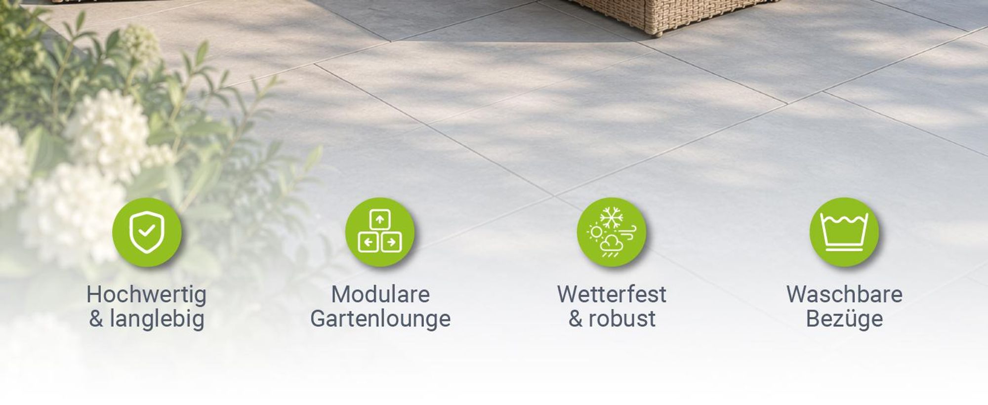 Juskys Polyrattan Gartenmöbel Set Salou - Lounge für 6 Personen, wetterfest - Creme