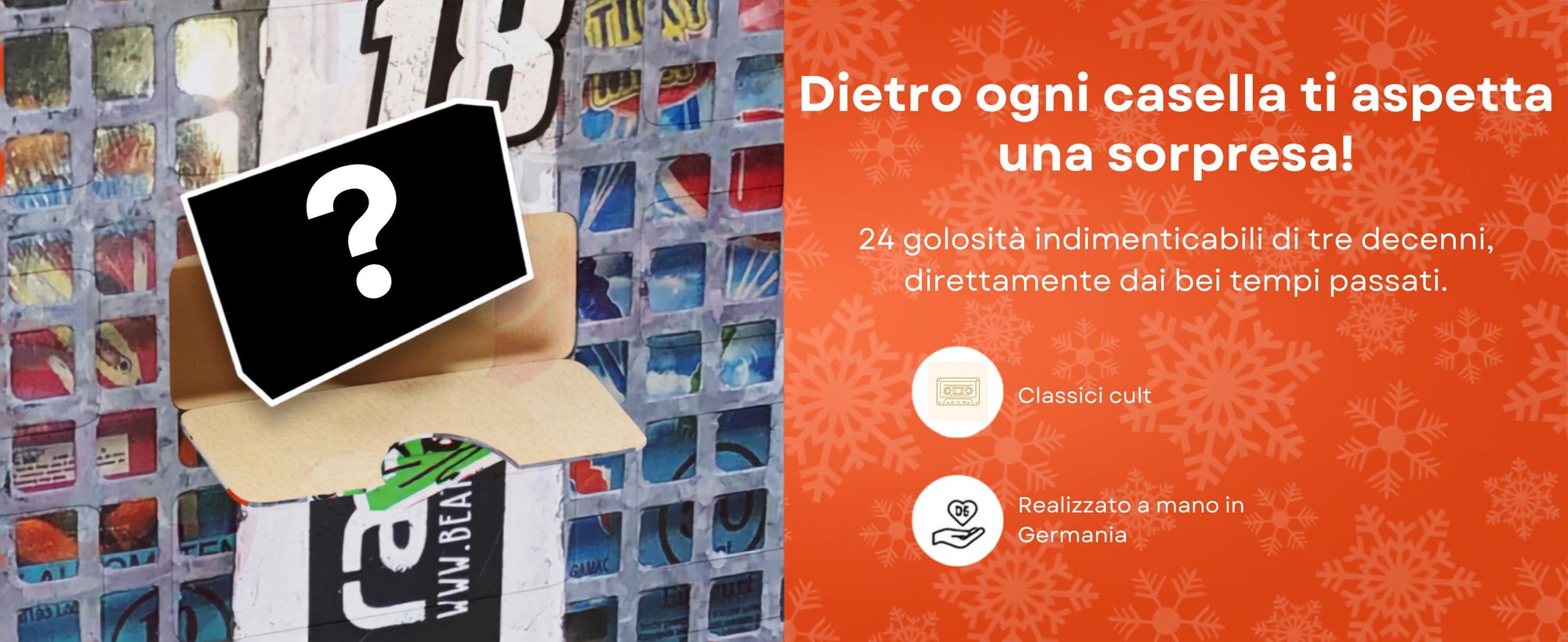 BOXILAND® calendario avvento nostalgia 2026, 24 dolci retrò, classici