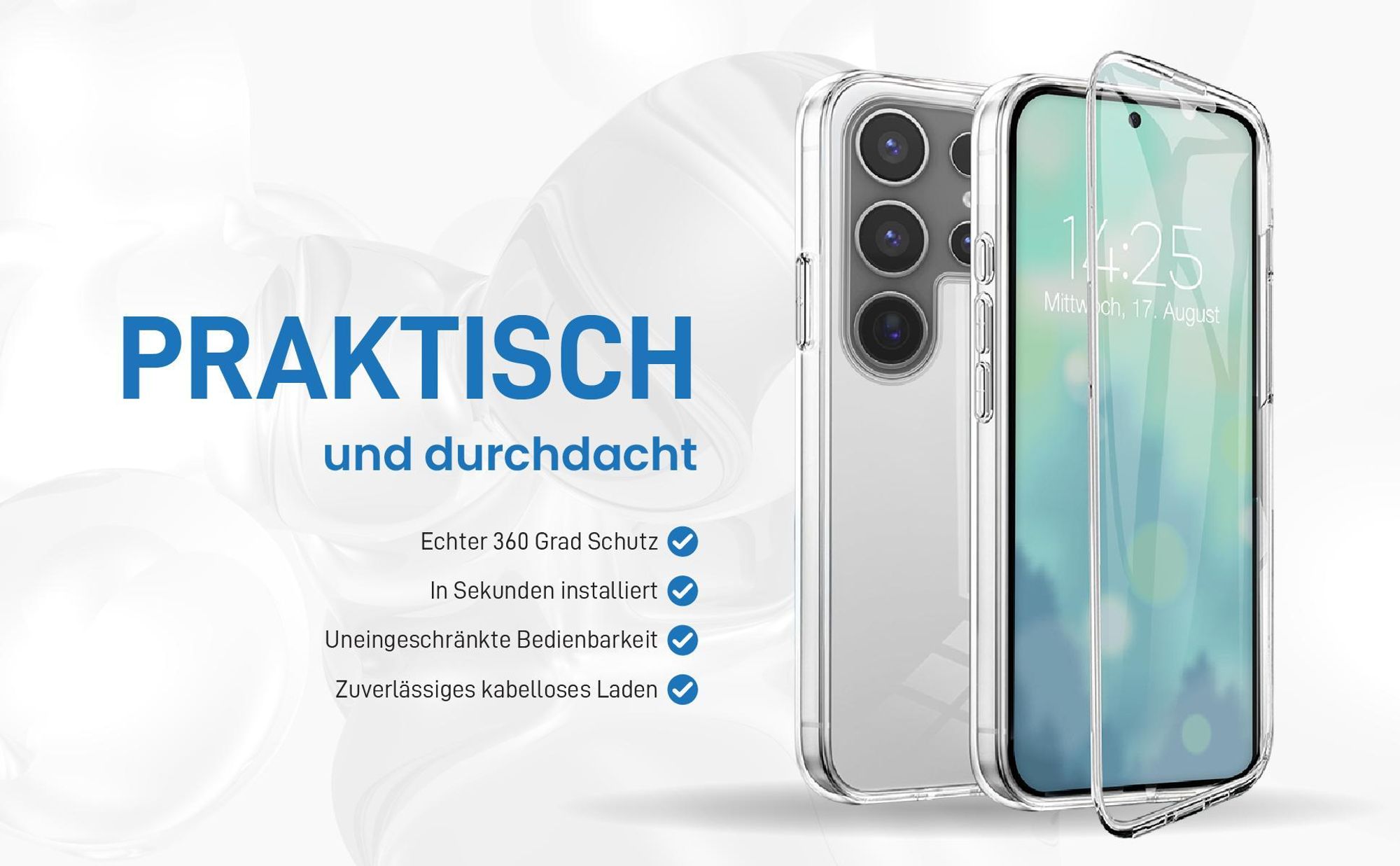 Rundum Schutz Hülle für Samsung Galaxy S26 Ultra mit hoher Touchsensibilität