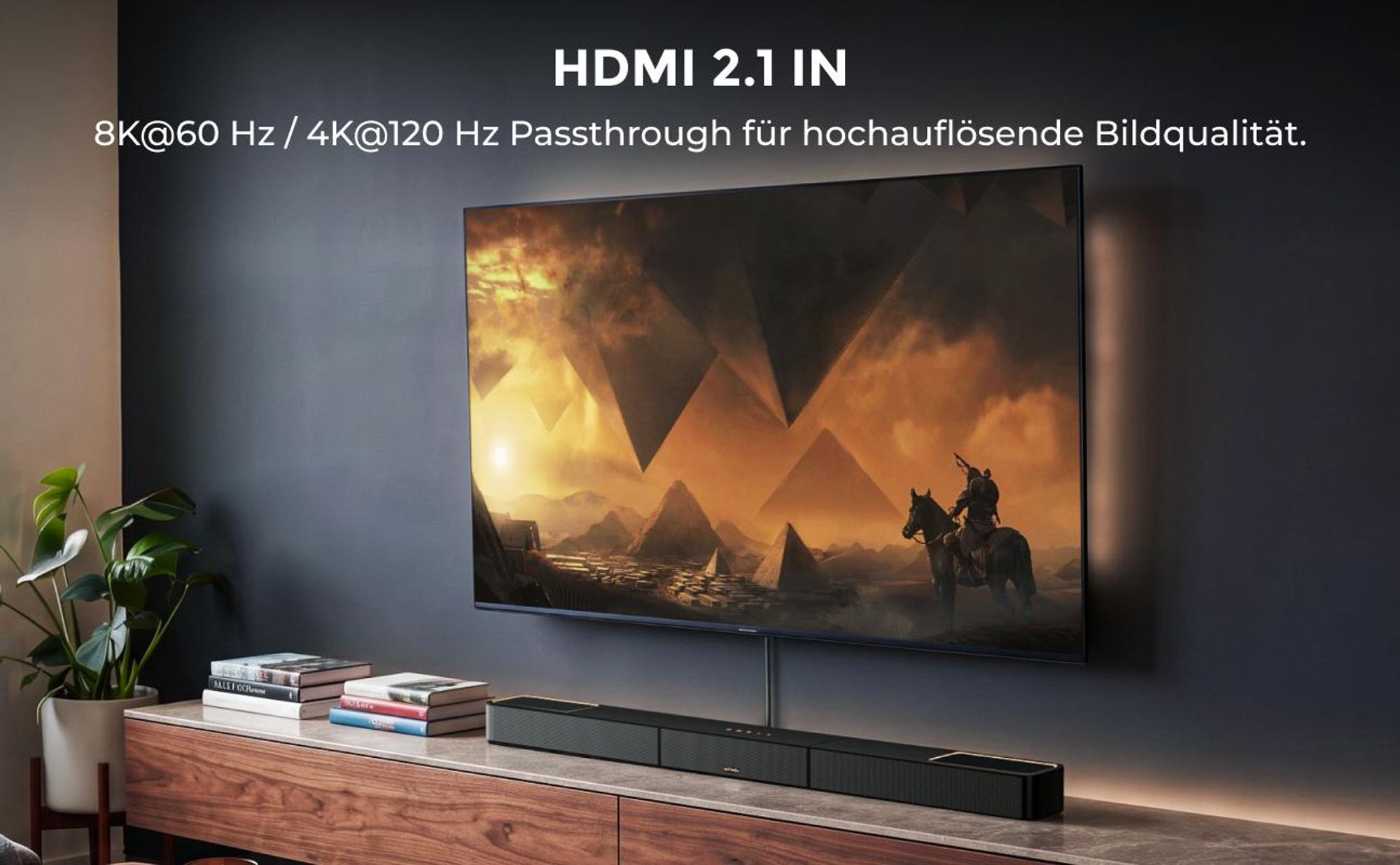 ULTIMEA Skywave X100 9.1.6 Soundbar mit 10'' Subwoofer, Dolby Atmos, DTS:X, 1500 W, Surround Sound System für Heimkino und TV, 8K HDR-Passthrough