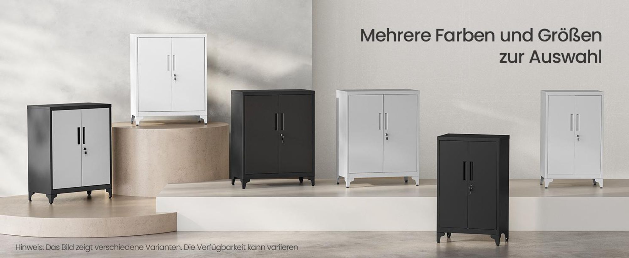 SONGMICS Aktenschrank, Mehrzweckschrank, Büroschrank mit 2 Türen, Schrank abschließbar, aus Stahl Mattweiß