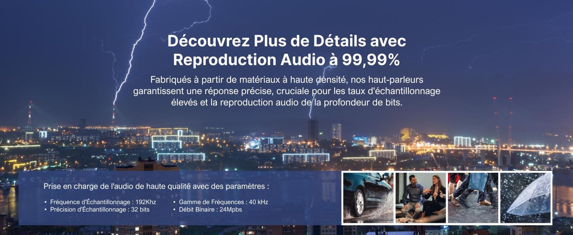 ULTIMEA 7.1 Virtual Surround Sound System pour TV, puissance de crête 410W, barre de son avec caisson de basses réglable et boîte surround, contrôle APP