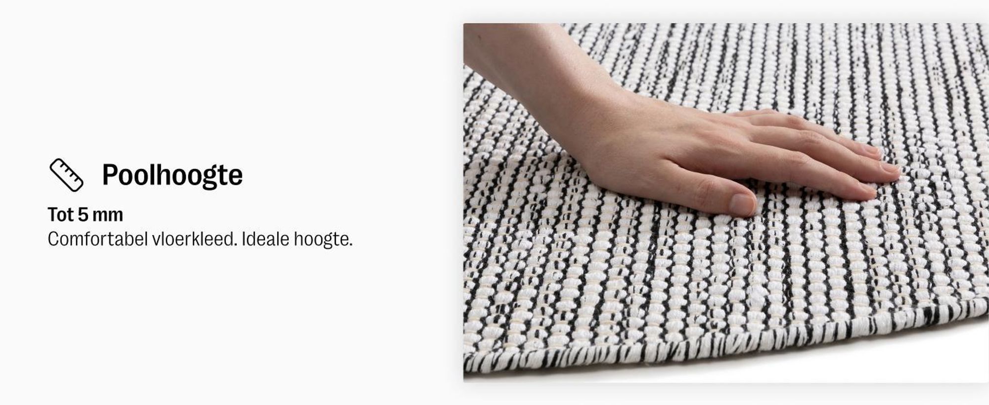 benuta tapijt woonkamer katoenen tapijt Ron Wit 160x230 cm Katoenen vloerkleed voor de woonkamer , rechthoekig