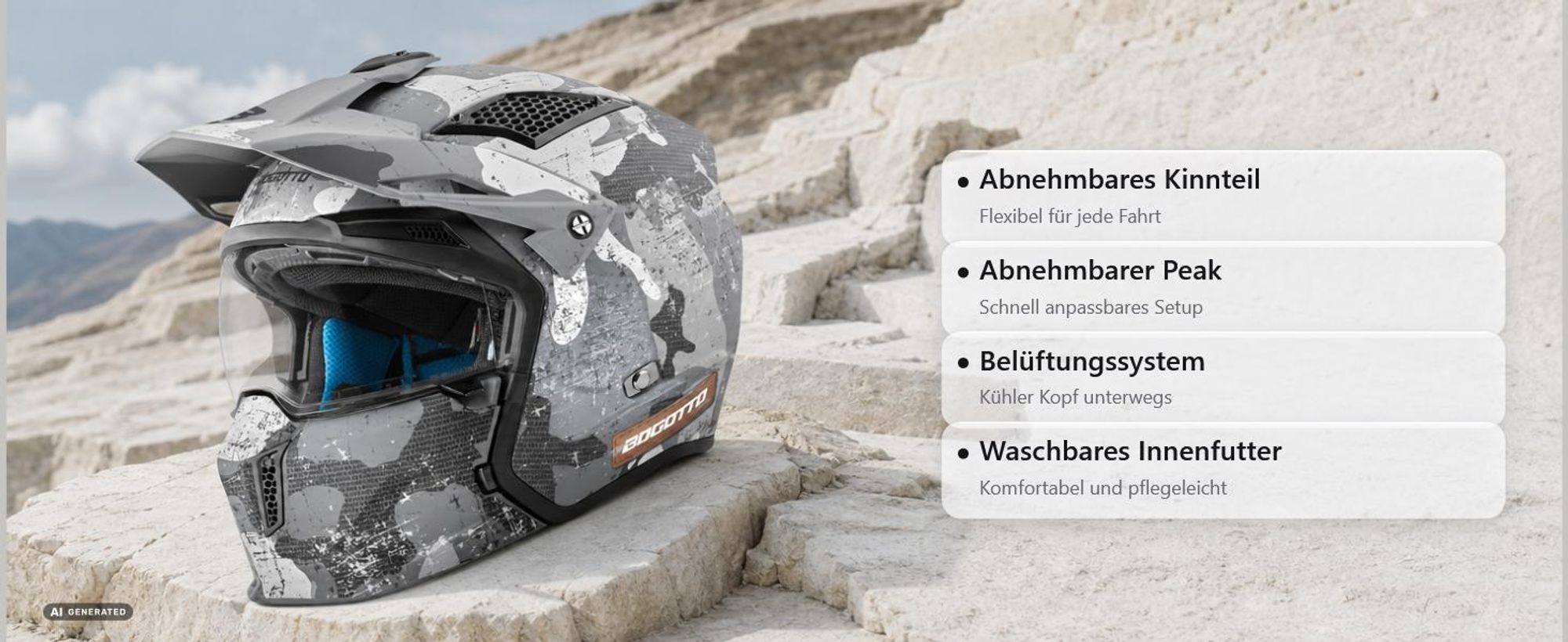 Bogotto Radic Camo 22.06 Helm, grün matt, XL (61/62)
