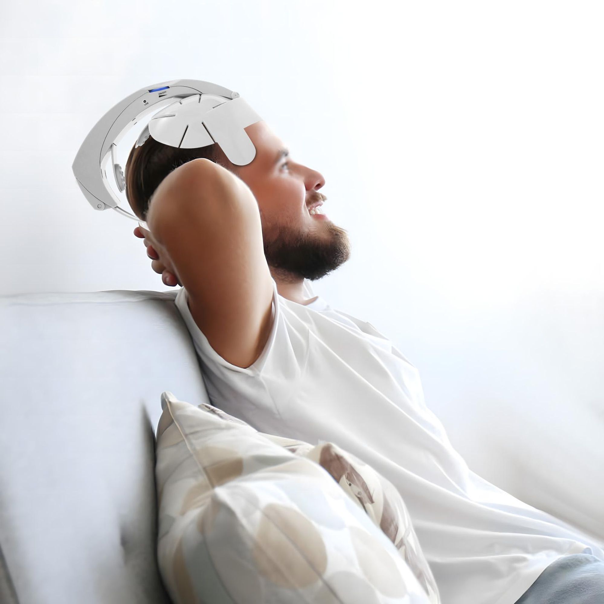 Elektrisches Kopfmassagegerät, Elektrischer Massagehelm, Multi Acupoint Kopfmassagegerät