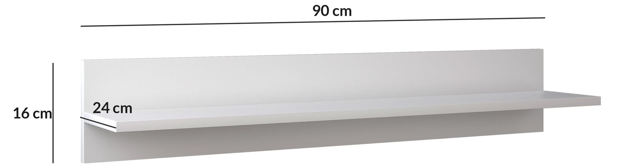 BETTSO Modernes Kaschmir-Wandregal IKON 90cm im skandinavischen Stil