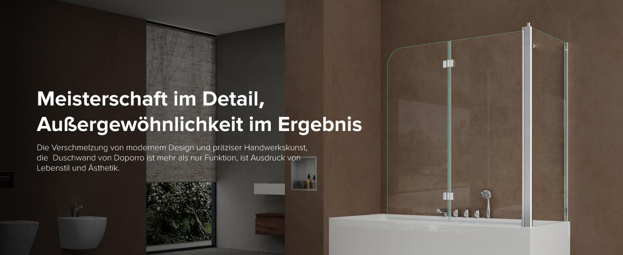 doporro 70x120x140cm Design-Duschwand für Badewanne Badewannenaufsatz Duschabtrennung 6mmESG-Sicherheitsglas inkl.NANO-Beschichtung Badewannenfaltwand
