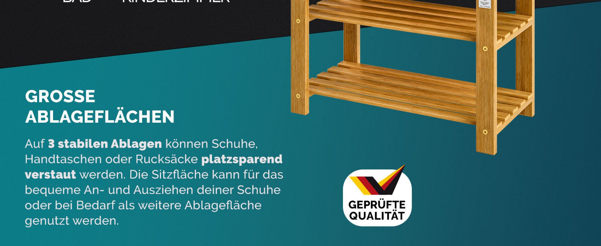 CASARIA® Schuhregal mit Sitzfläche Holz Massiv 160kg Belastbarkeit FSC®-Zertifiziert Akazie 3 Ebenen Flur Bad Schuhbank Sitzbank Schuhschrank Braun