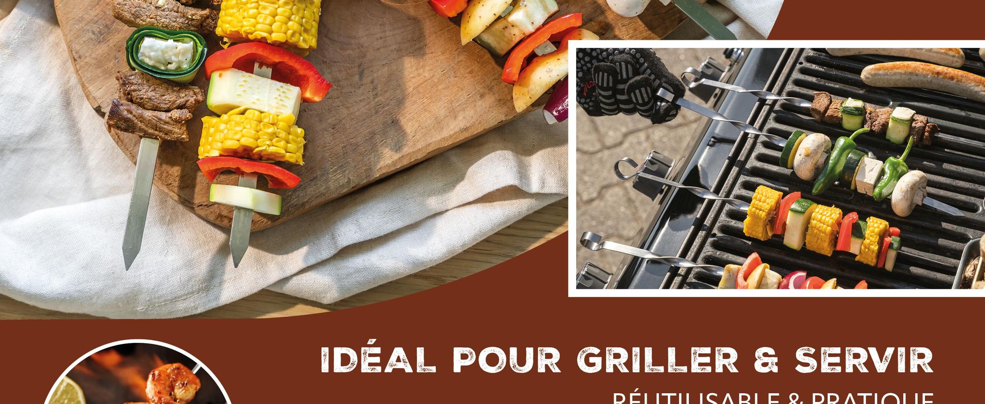 Brochettes de légumes à la cuisine