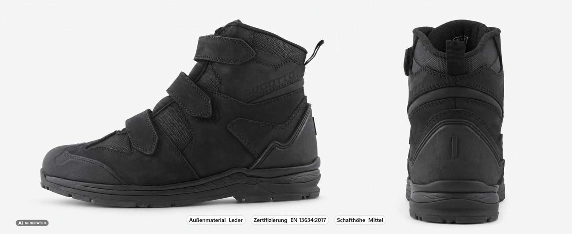 Bogotto Seskel Motorrad Stiefel, schwarz, 41