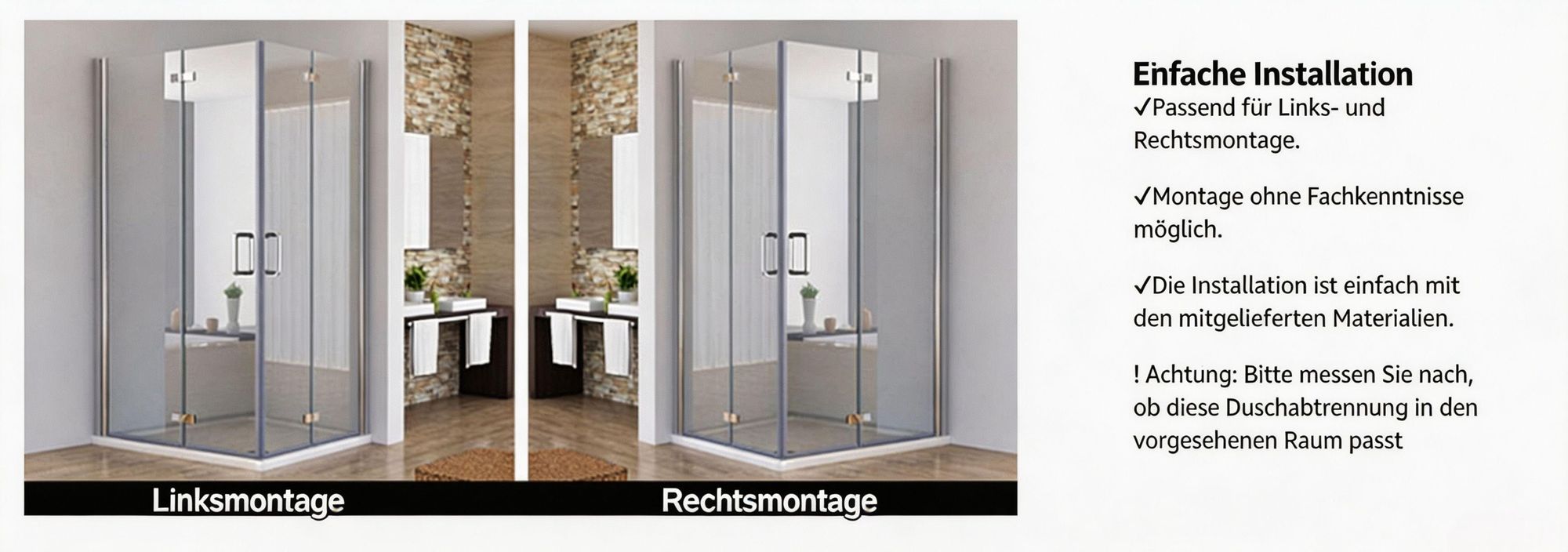 Duschkabine Eckeinstieg 90x90 cm Falttür mit Doppel Faltbar Duschtür, 6mm NANO ESG Glas, Drehfalttür komplett Dusche Höhe 197cm, ohne Duschwanne