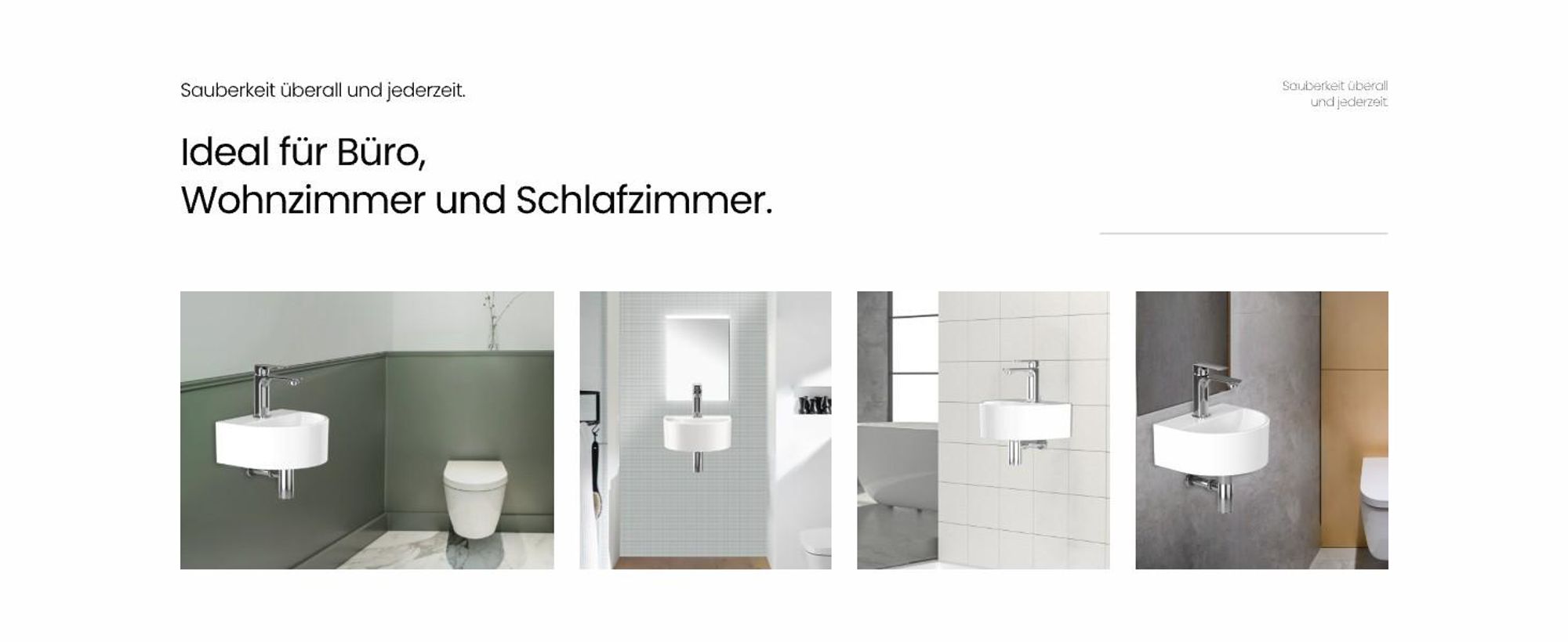 EMKE Kompakt-Wandwaschbecken Keramik U-Form 30.3 × 25.5 × 12 cm –Weiß mit Armaturbohrung