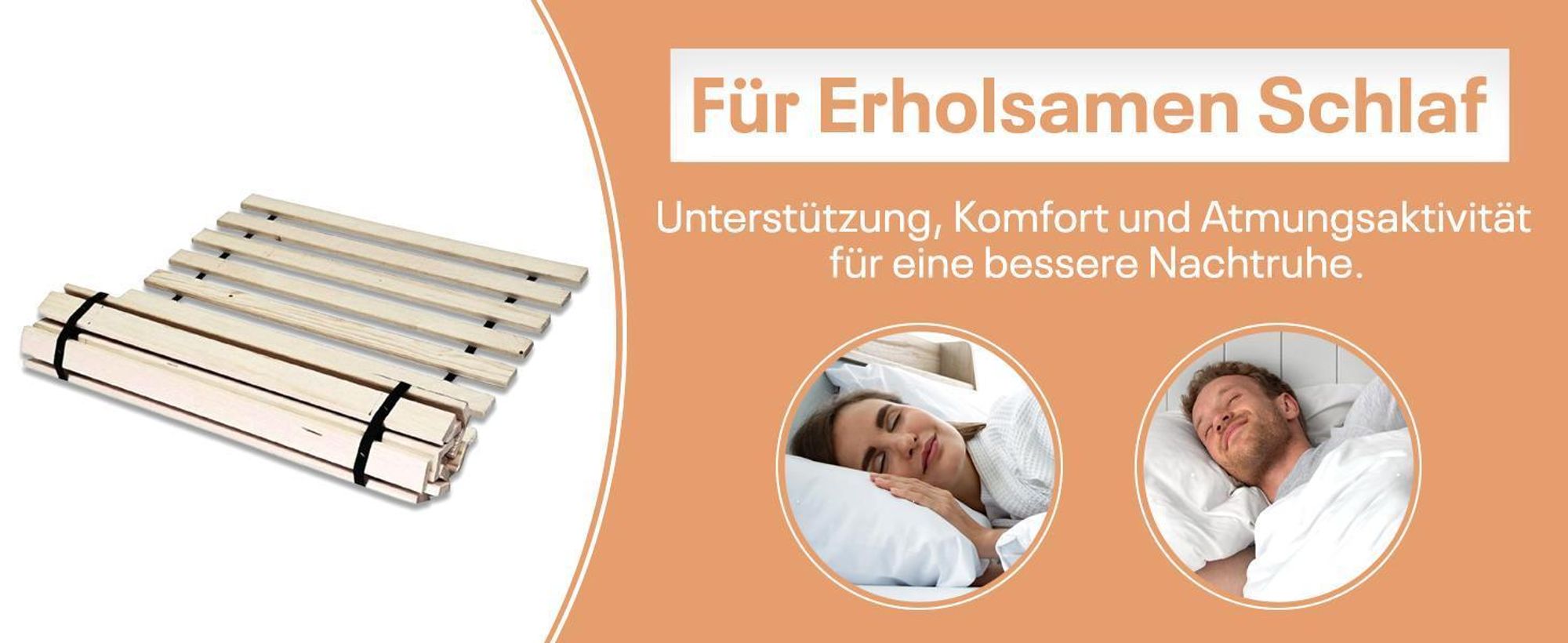 Best For You Rollrost 90x160 aus 10 massiven stabilen Holzlatten Geeignet für alle Matratzen