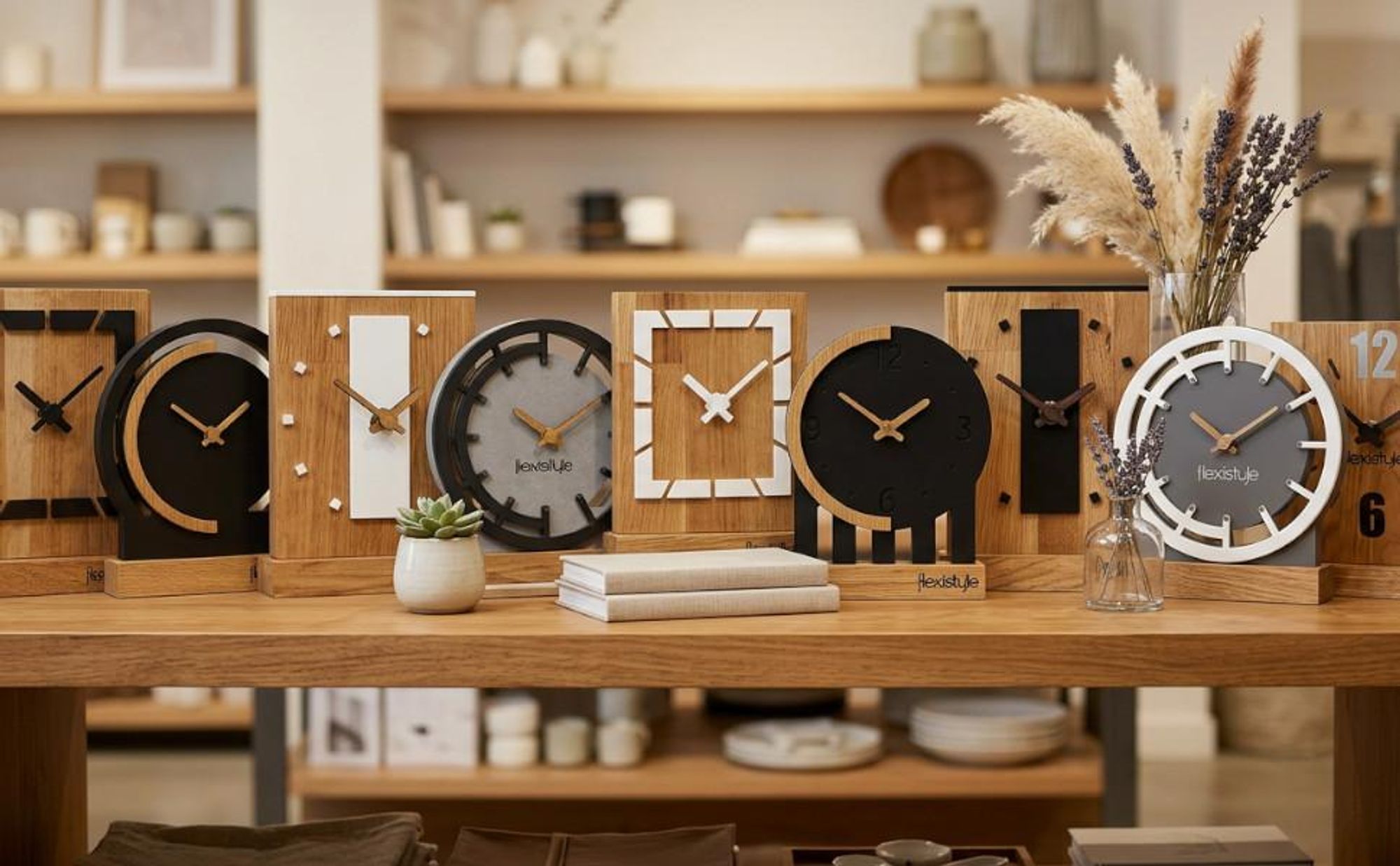Modern standuhr tischuhr klein aus Holz Eiche Wohnzimmer Badezimmer Uhr Holz tischuhren holzuhr Tisch Uhr tischuhr modern standuhr Clock