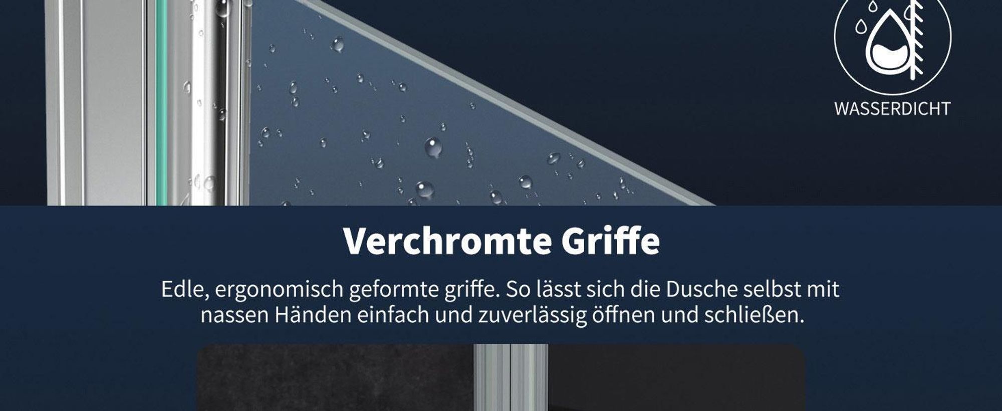 Duschabtrennung Walk in Falttür Dusche 120 x 185cm Faltbar & Drehbar Duschwand 6mm ESG Glas Duschtrennwand Silber Glaswand
