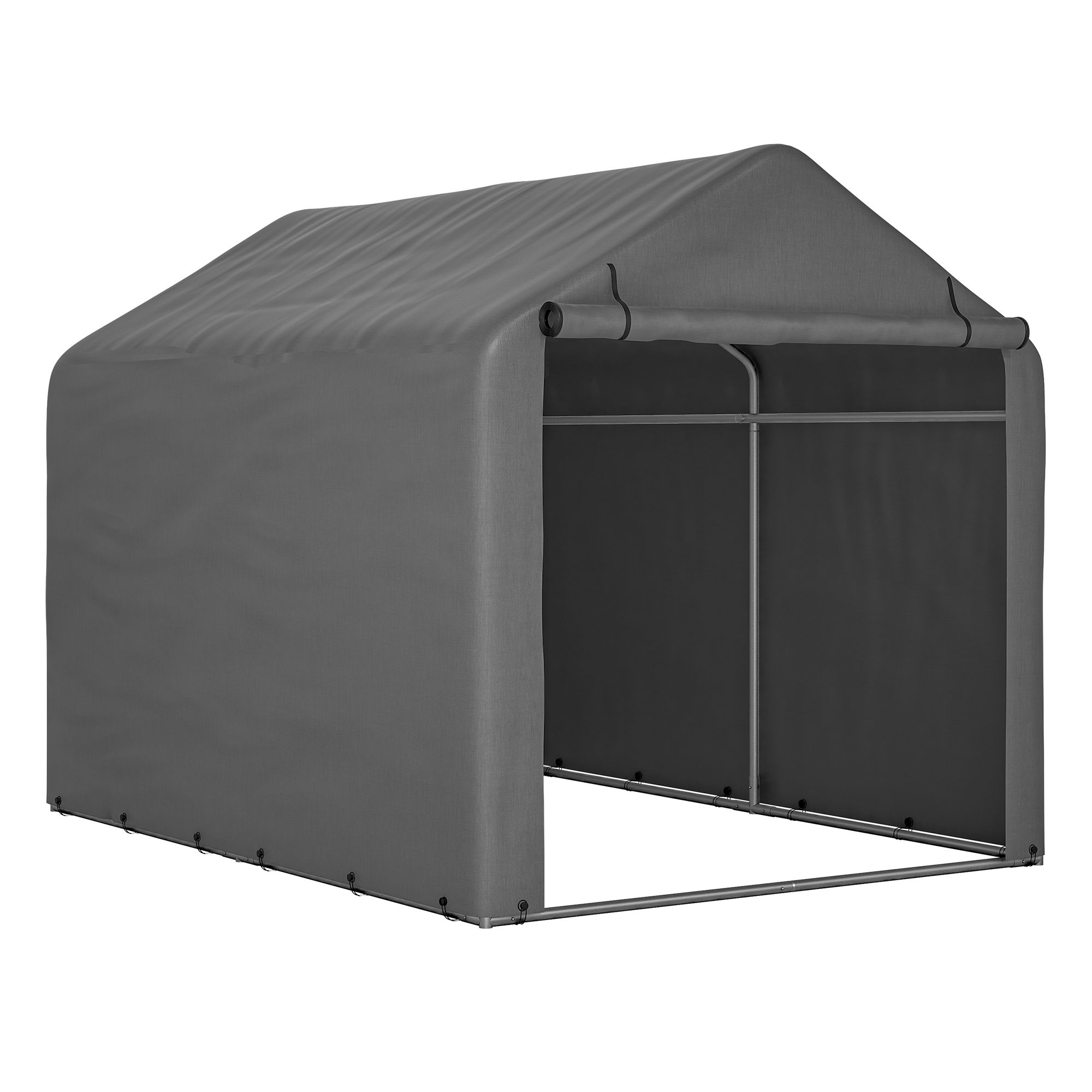 Gerätehaus Garagenzelt Carport Folienzelt Gartenschuppen Fahrradgarage Lagerzelt Aufbewahrungsgarage Auto Motorrad Schutz Unterstand 157x218x166cm