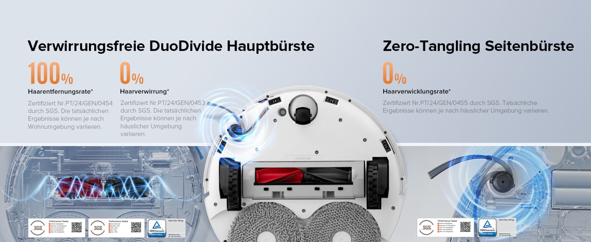 Roborock Qrevo Edge S5A Staubsauger Roboter 18.500 Pa(Upgrade von S8 Pro Ultra), 75℃ Heißwasser-Moppwäsche, Dual Anti-Tangle, FlexiArm Design™ Schwarz