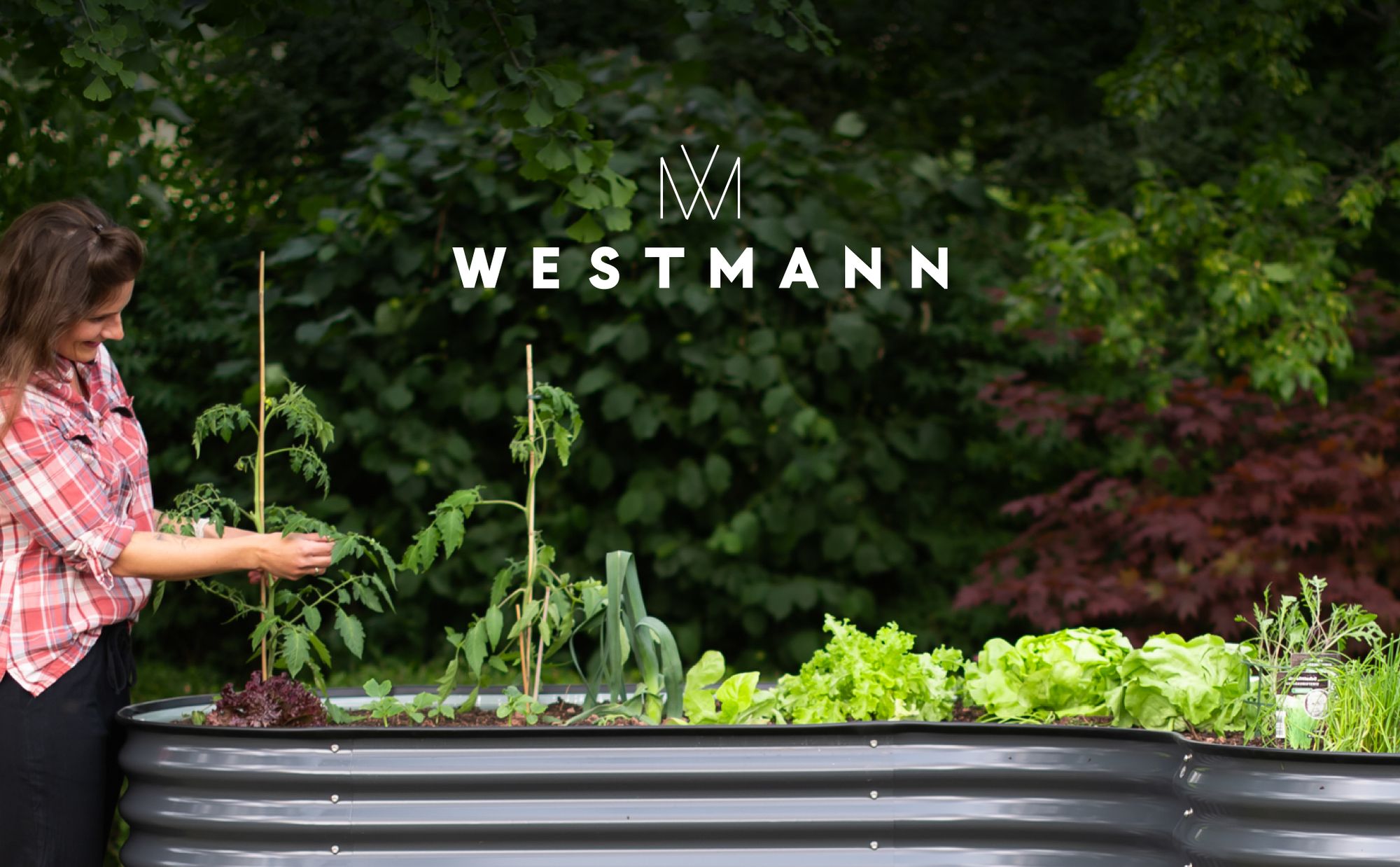 Westmann Grow Faster L Metall Hochbeet L-Form Wellblech in Anthrazit
