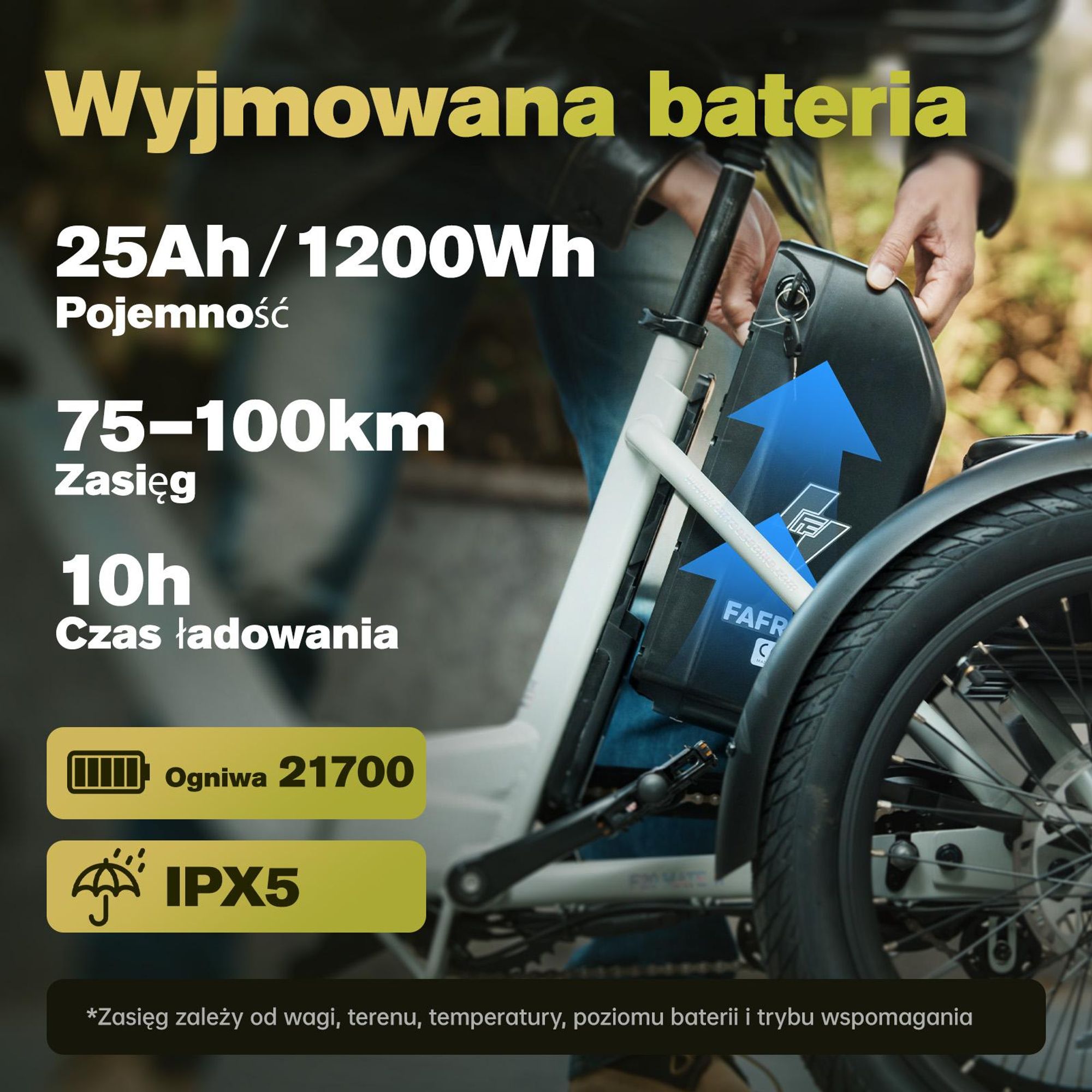 Rower elektryczny FAFREES F20 Mate II - Silnik 250W Akumulator 48V25AH 20 Calowe Opony Hydrauliczny hamulec tarczowy - Czarny Gunfire