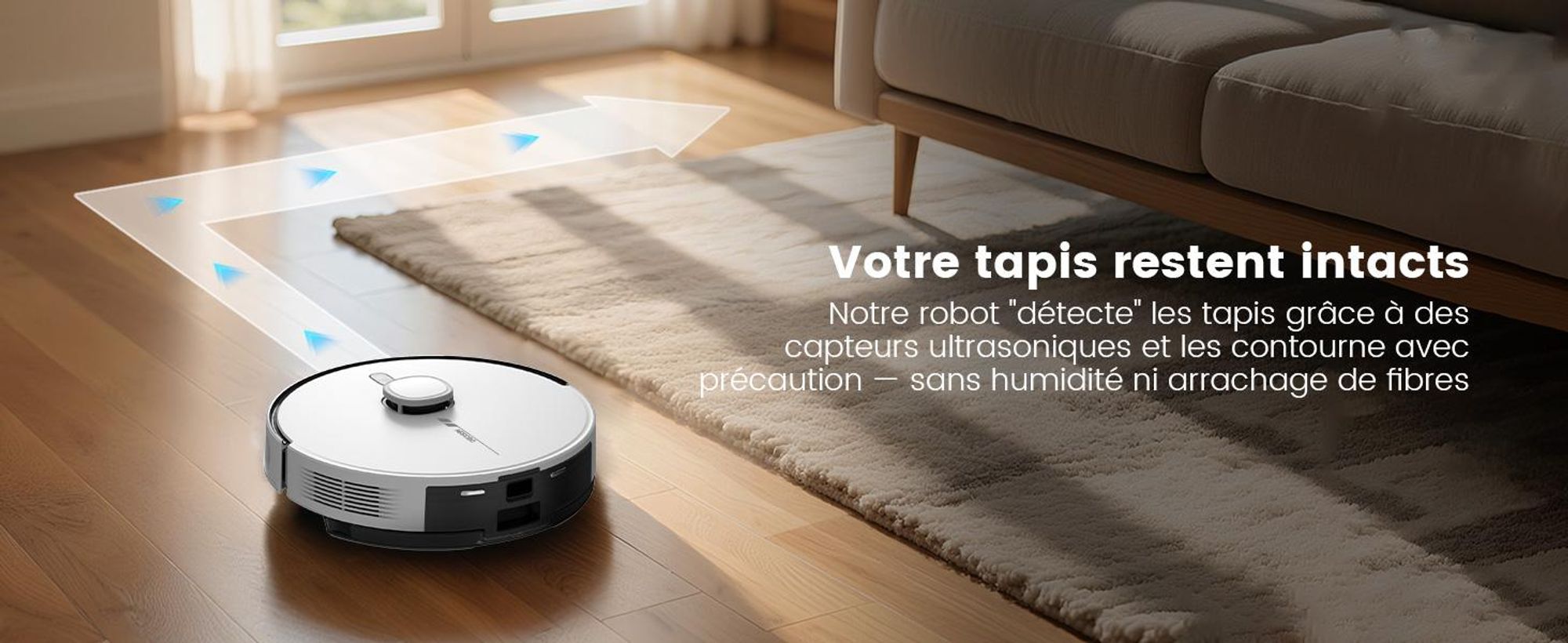 Robot aspirateur AIRROBO L60+ avec fonction de lavage, vidage automatique du bac à poussière, navigation LiDAR, 12 000 Pa, adapté aux tapis et aux poils d'animaux