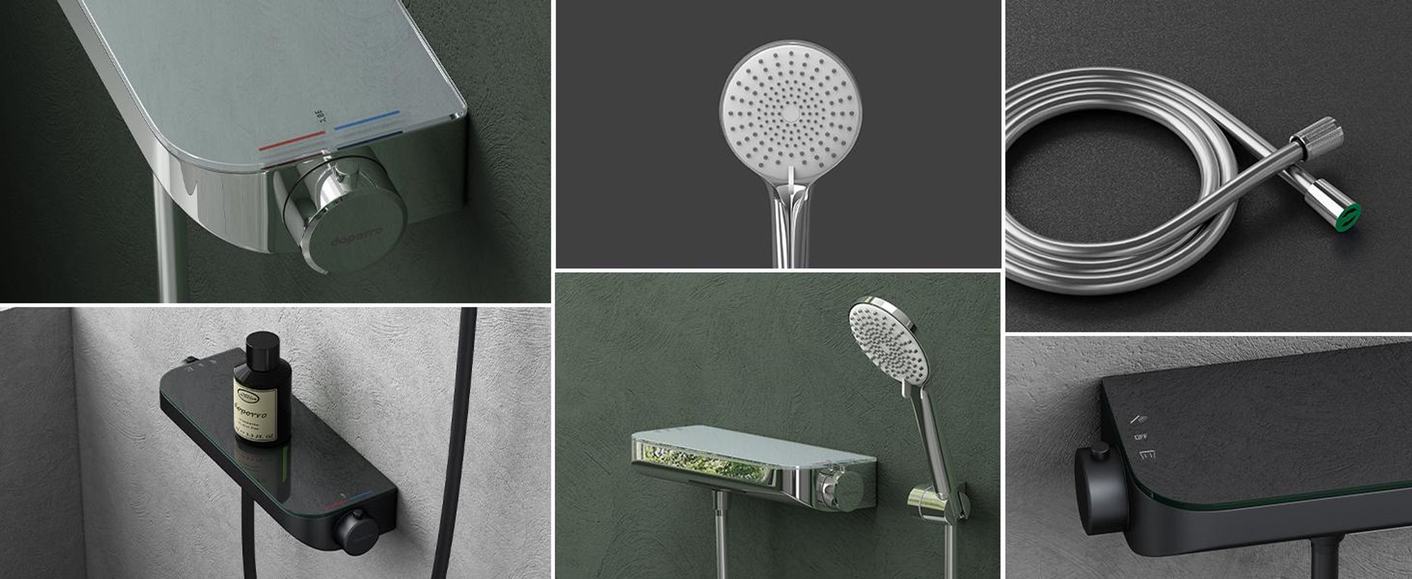 Mai & Mai Thermostat Badewannenarmatur mit Handbrause Wannenarmatur Wannenthermostat 4 Strahlarten Wandarmatur für Badewanne Matt Schwarz Duschsystem8