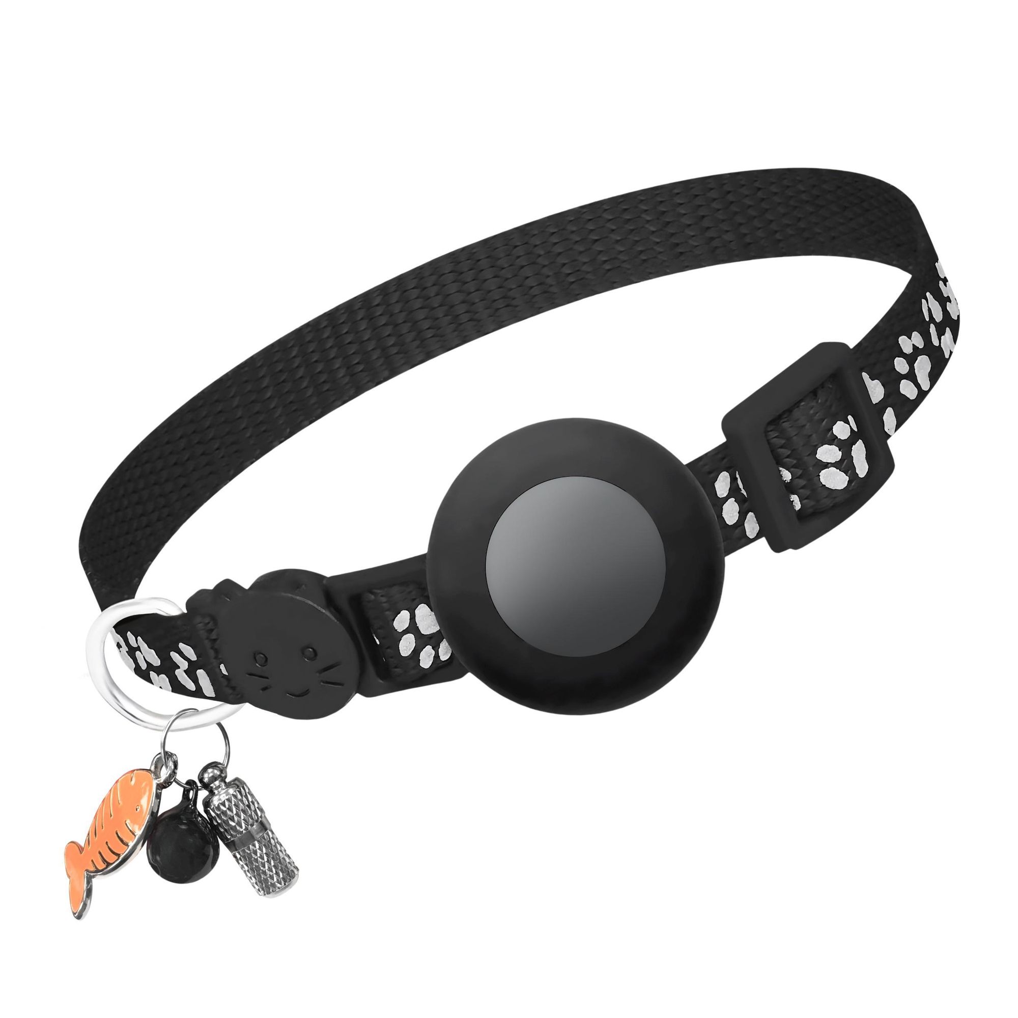 Vulpes Goods Katzenhalsband, Apple Airtag Halsband für Katzen, Kratzerfest und wasserdicht, Mit 3x Zubehör, 22-34.2 CM, Einheitsgröße