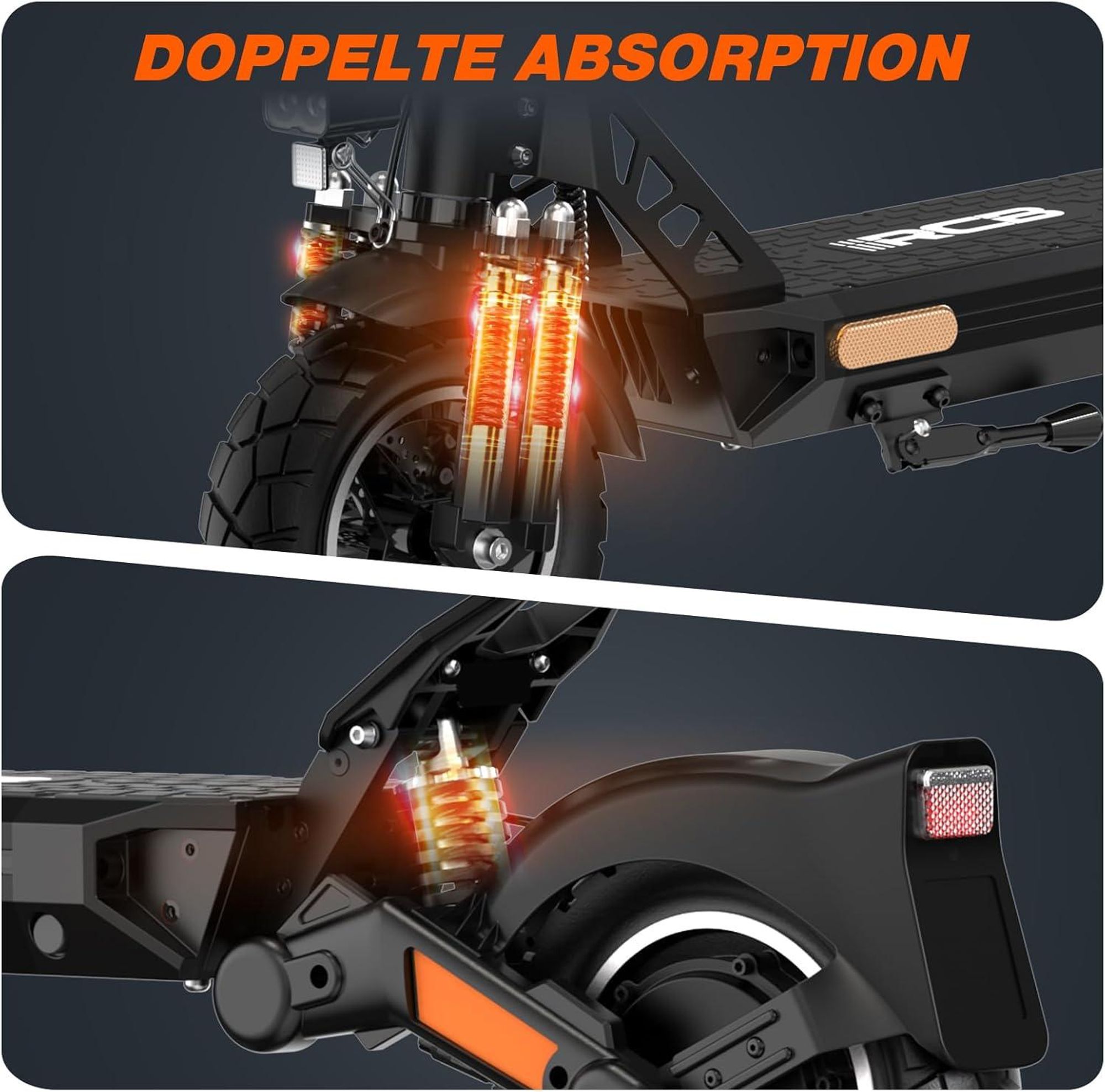 RCB E-Scooter Schwarz Detail