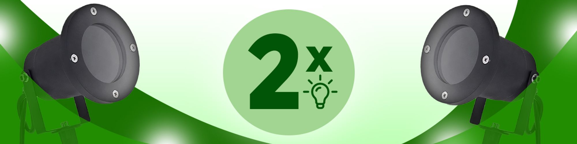 2x LED Gartenstrahler Gartenleuchte Warmweiss mit Erdspieß, Außenstrahler, Aussen, Gartenbeleuchtung, Wasserdicht IP65, Warmweiß 2er Pack, 230V, Retoo