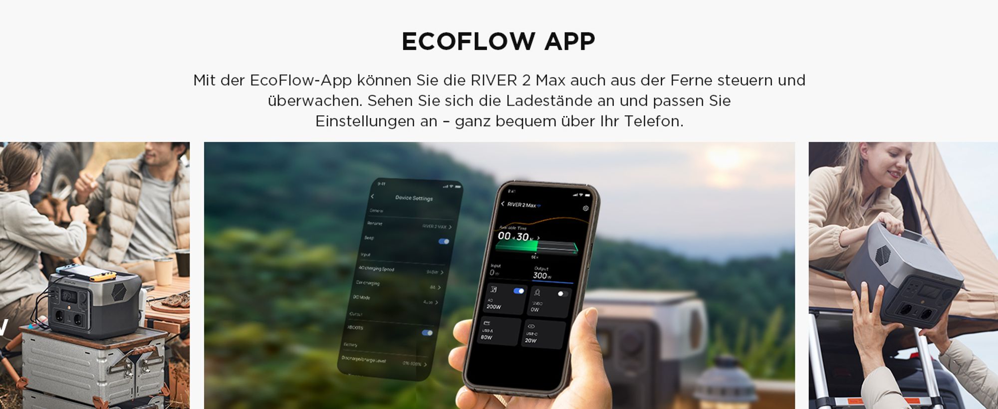 EF ECOFLOW Tragbare Powerstation RIVER 2 MAX, 512Wh Solargenerator(Generalüberholt)